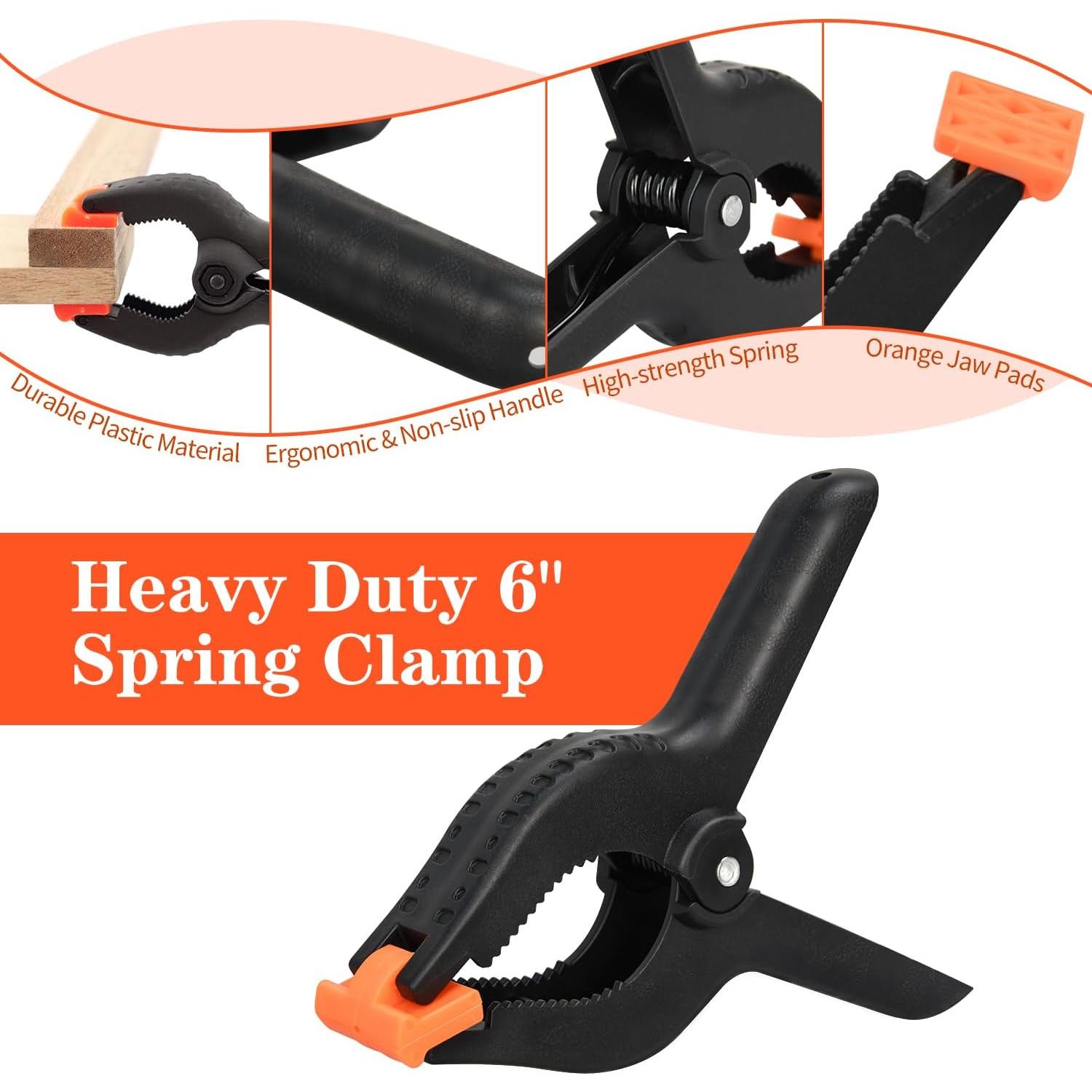 Juego de 10 abrazaderas de barra DkOvn 12" y 6" para carpintería