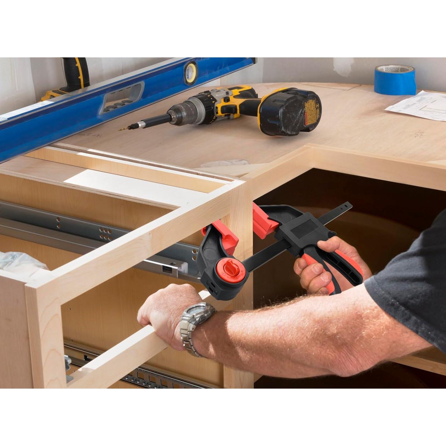 Juego de 10 abrazaderas de barra DkOvn 12" y 6" para carpintería