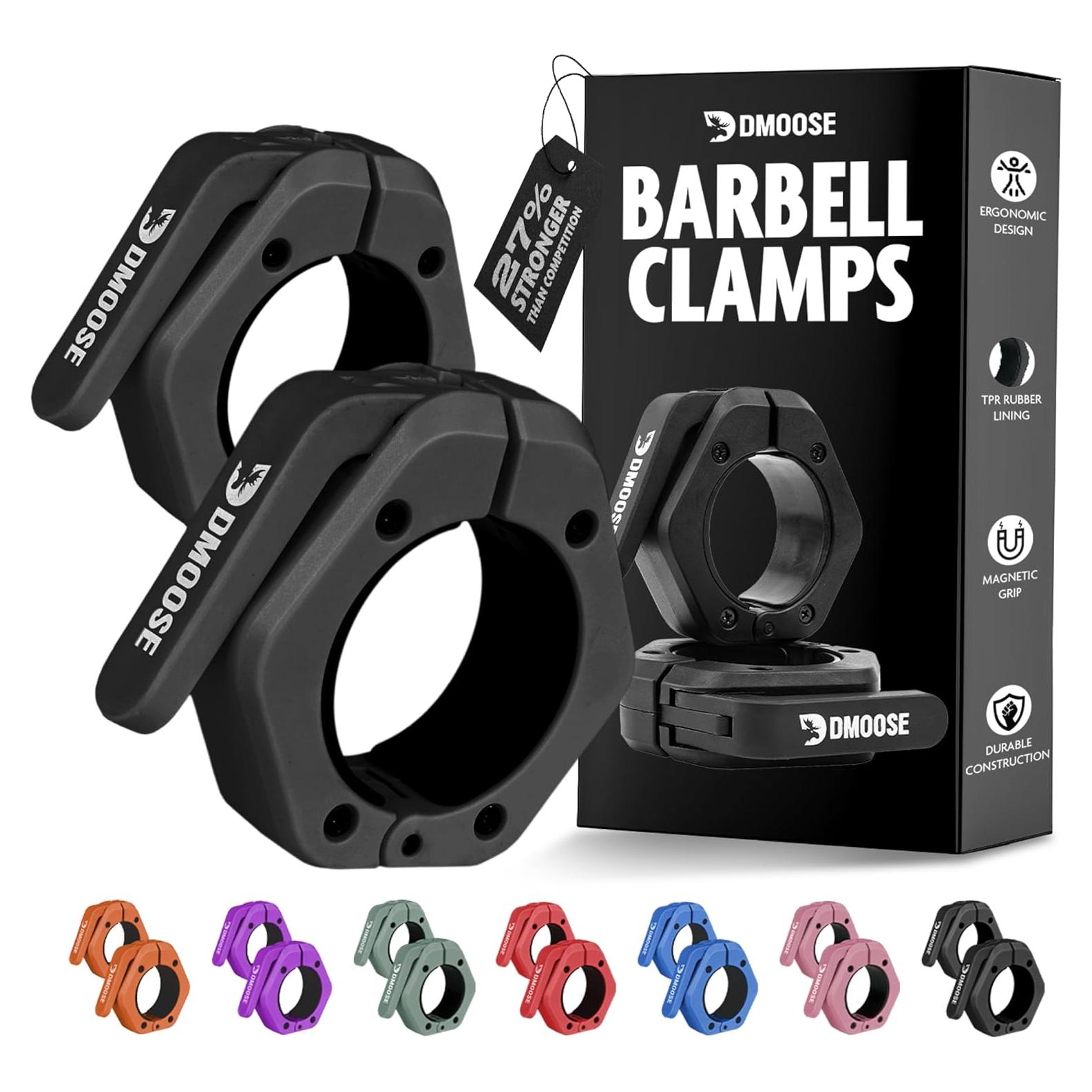 Abrazaderas DMoose para Barra de 5.08 cm - Clips de Peso Antideslizantes