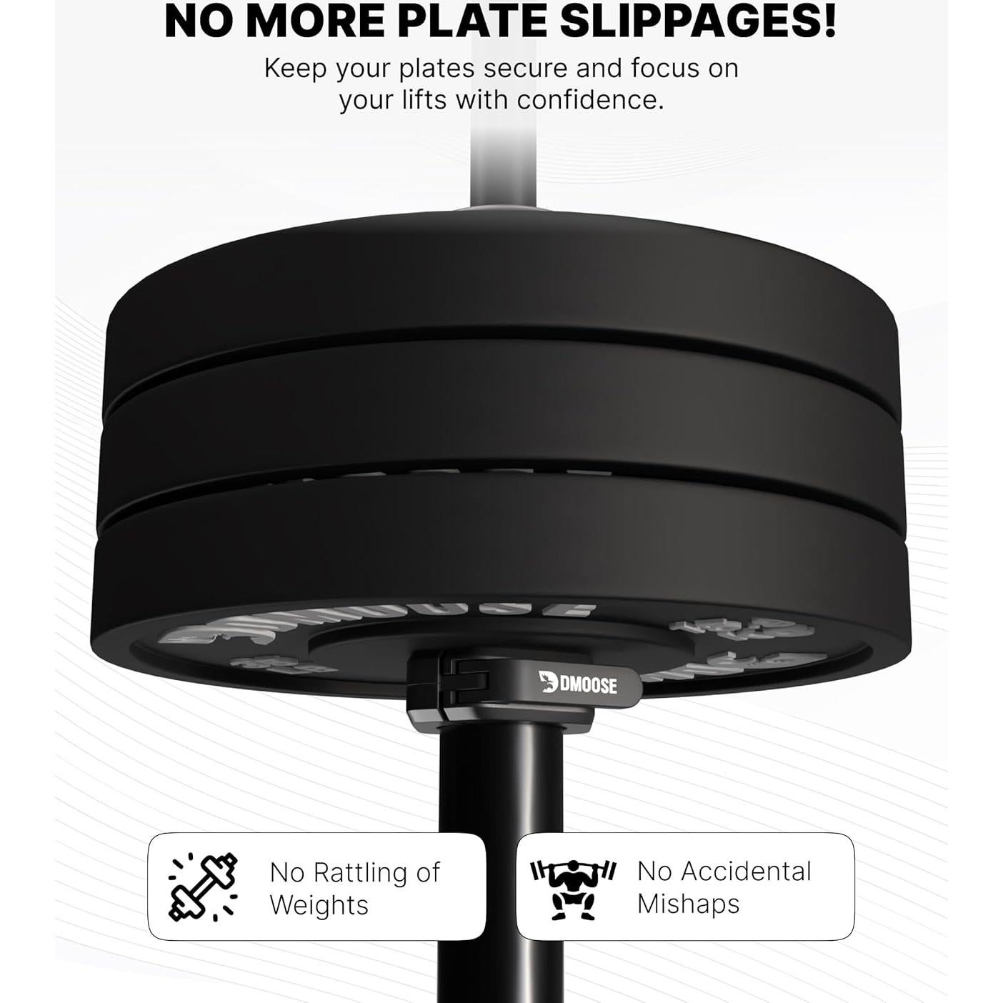 Abrazaderas DMoose para Barra de 5.08 cm - Clips de Peso Antideslizantes