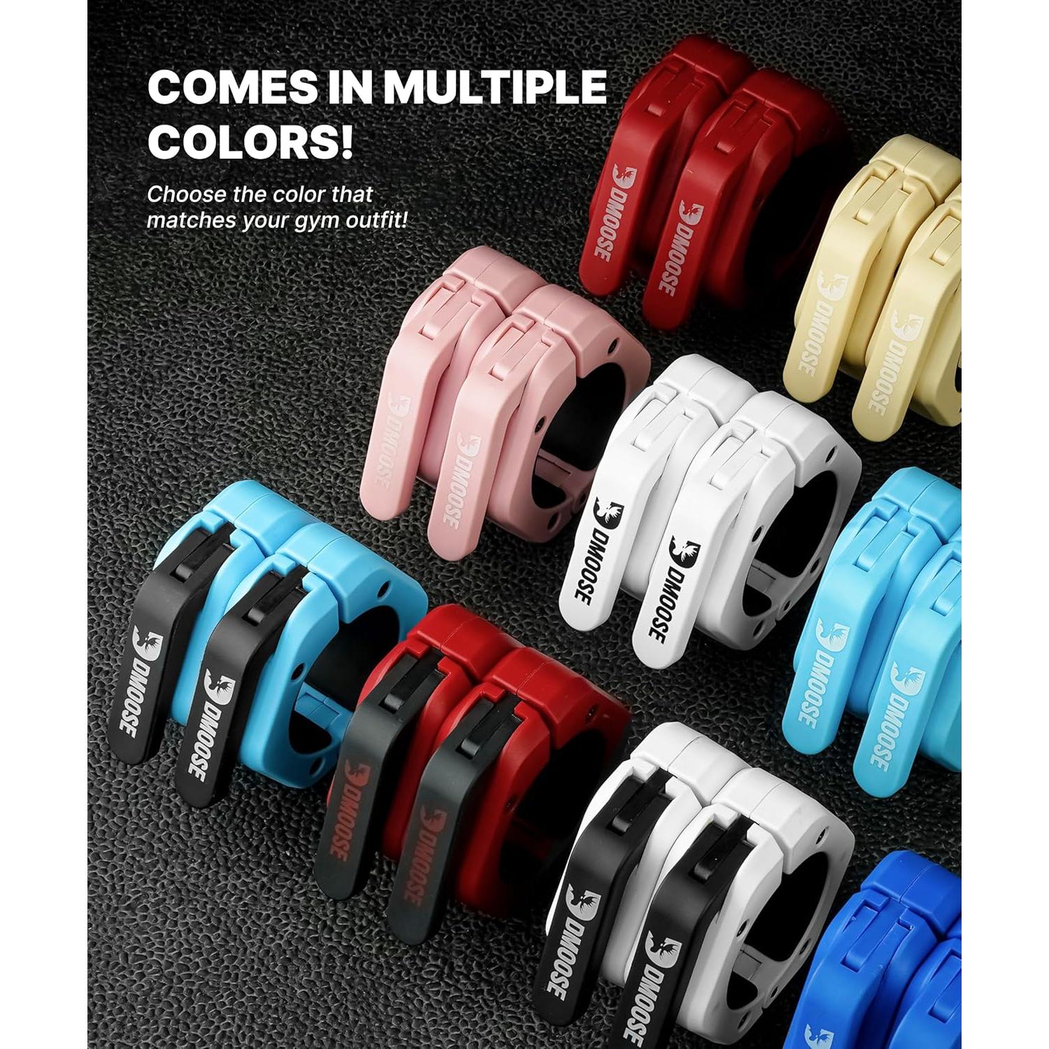 Abrazaderas DMoose para Barra de 5.08 cm - Clips de Peso Antideslizantes