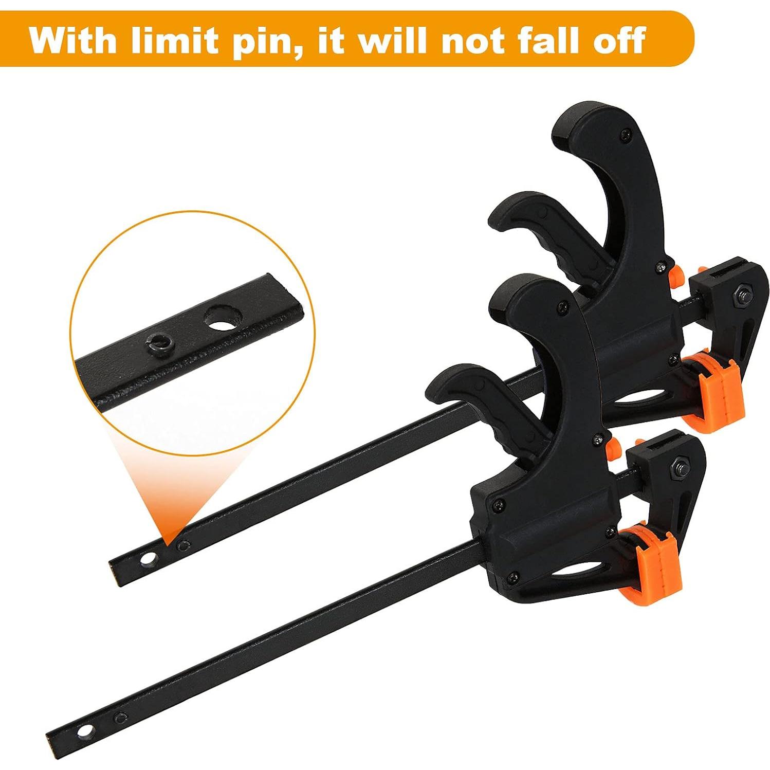 Paquete de 12 Abrazaderas de Barra LISHINE 10.16 cm para Carpintería