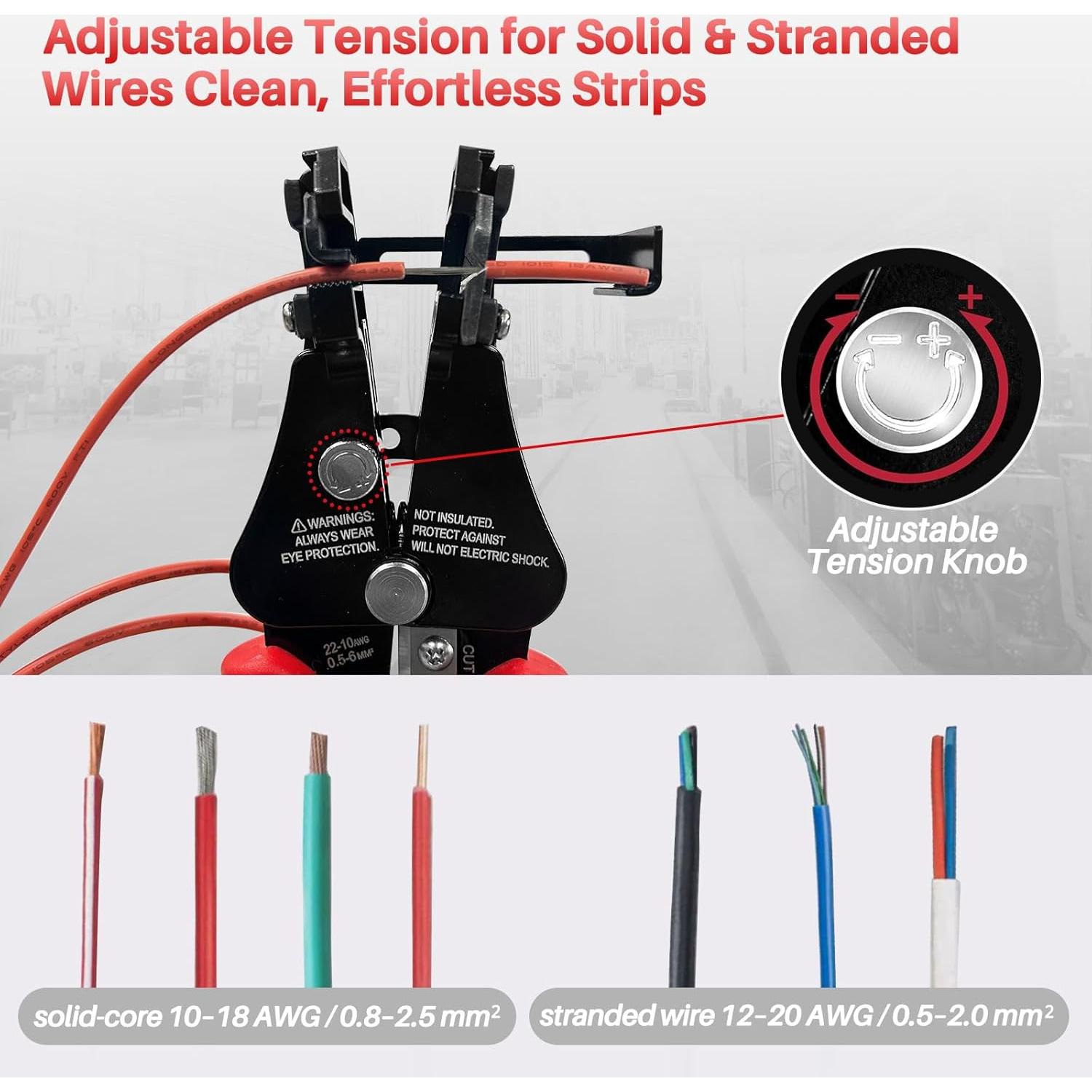 Pelacables Automático GKG 3 en 1 para Cables 10-22 AWG