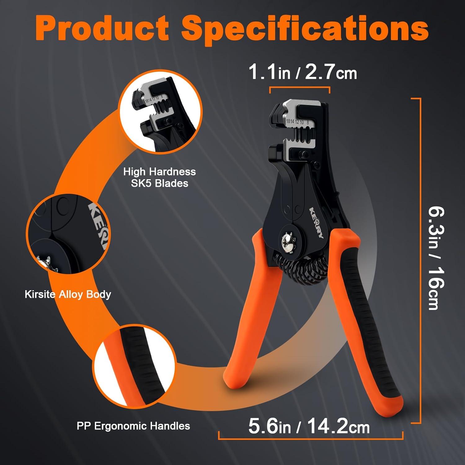 Desforrador de Cables Kerry WS-A, Automático 8-18 AWG