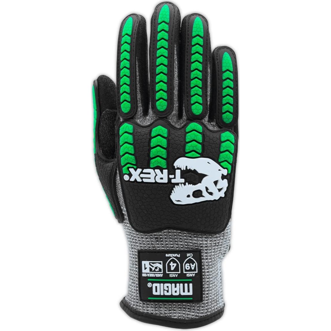 Guantes de Impacto MAGID T-REX Flex TRX795, Nivel A9, Negro/Verde