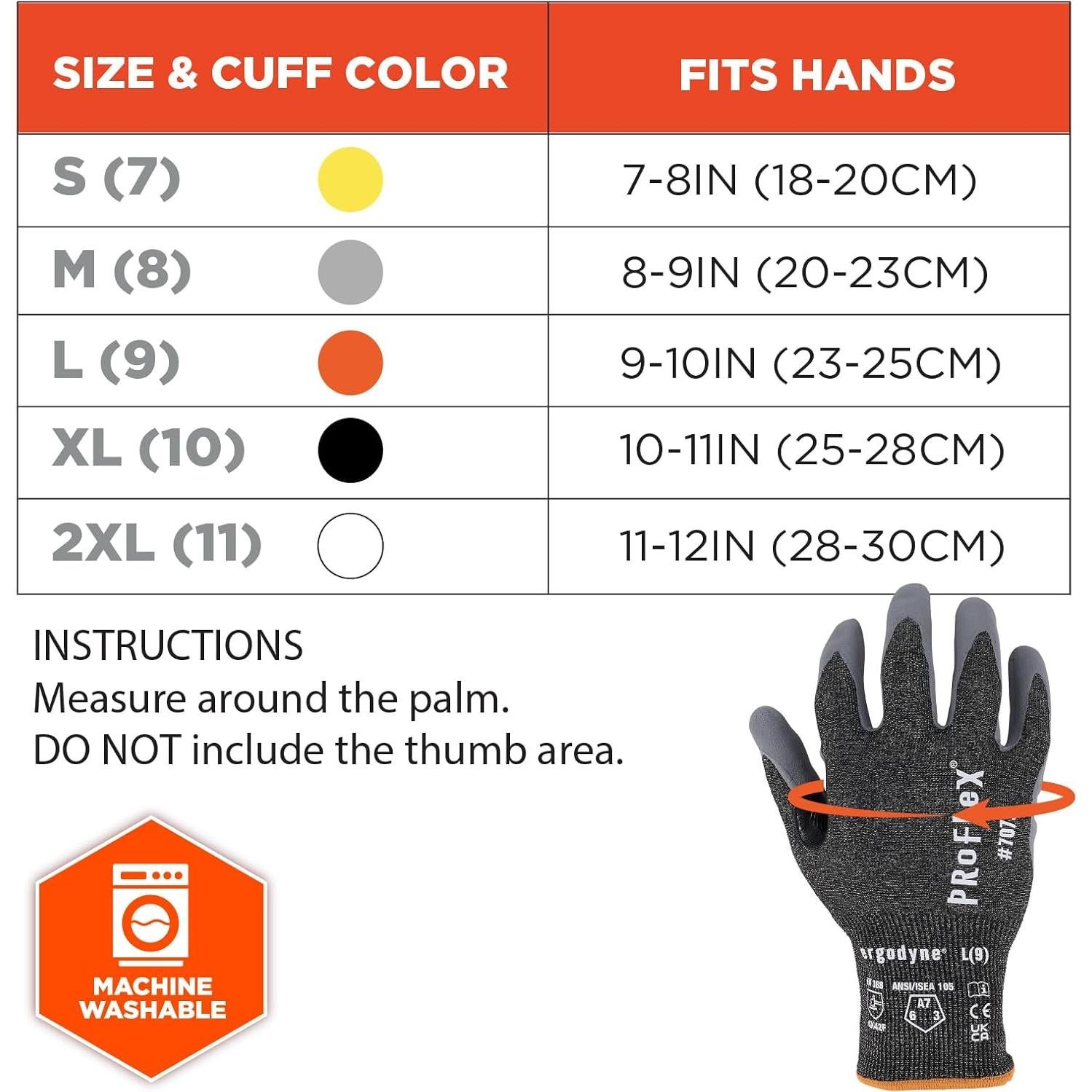 Guantes Cortos Ergodyne ProFlex 7073 A7 Nitrilo Táctil 21g