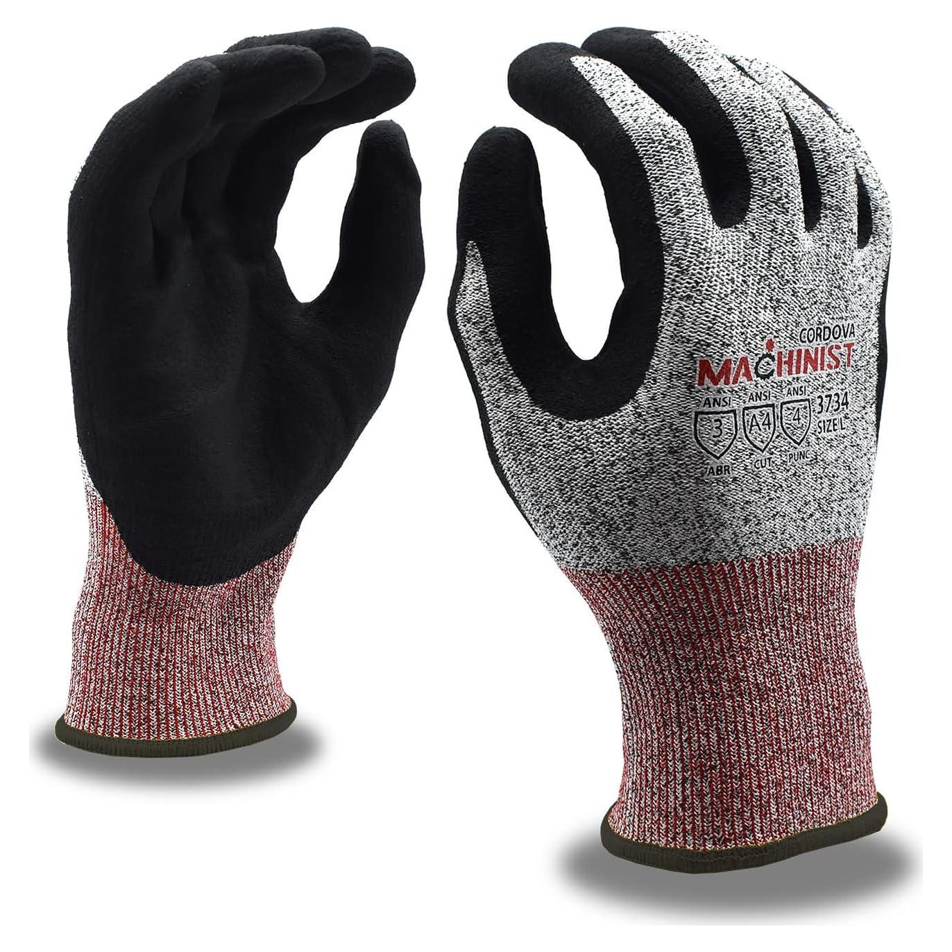 Guantes de Maquinista Cordova 3734 Medianos, Nitrilo A4