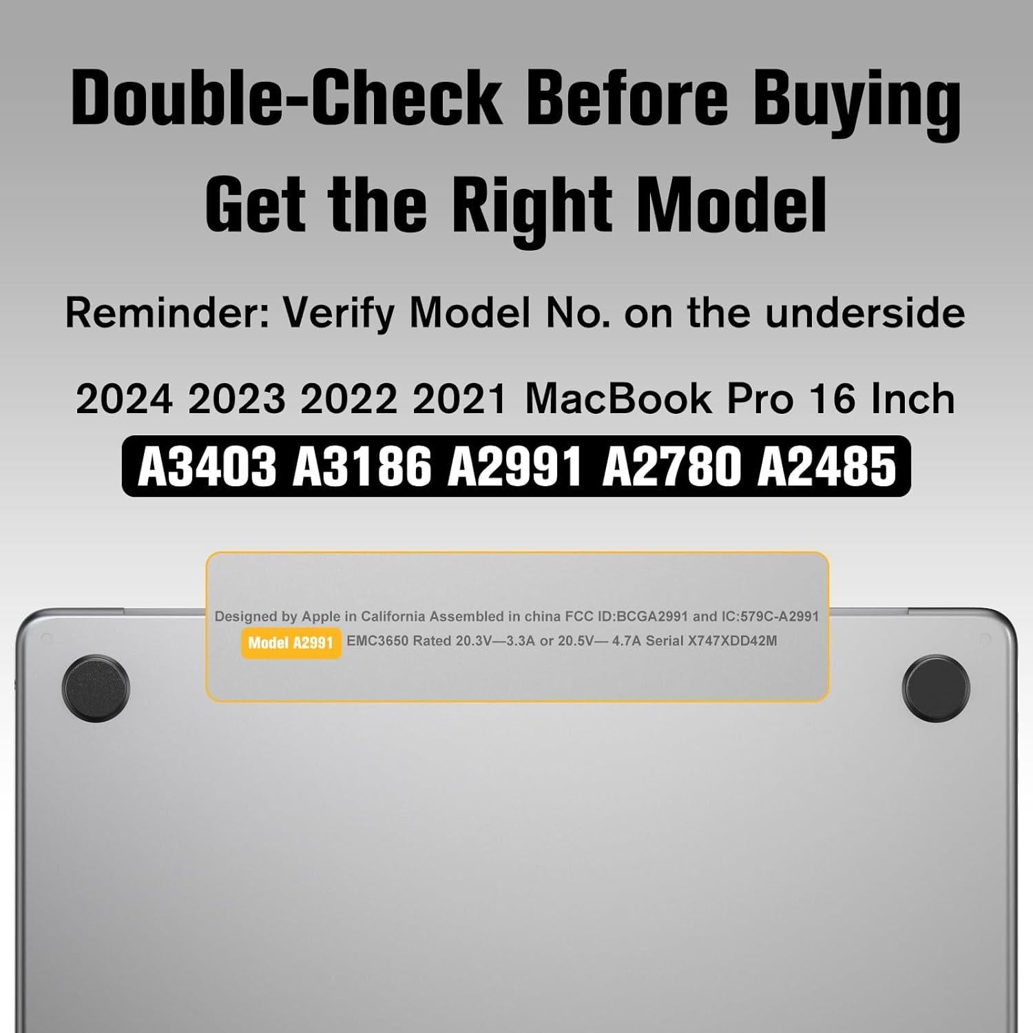 Funda Fintie para MacBook Pro 16" 2021-2024 Ultra-Transparente