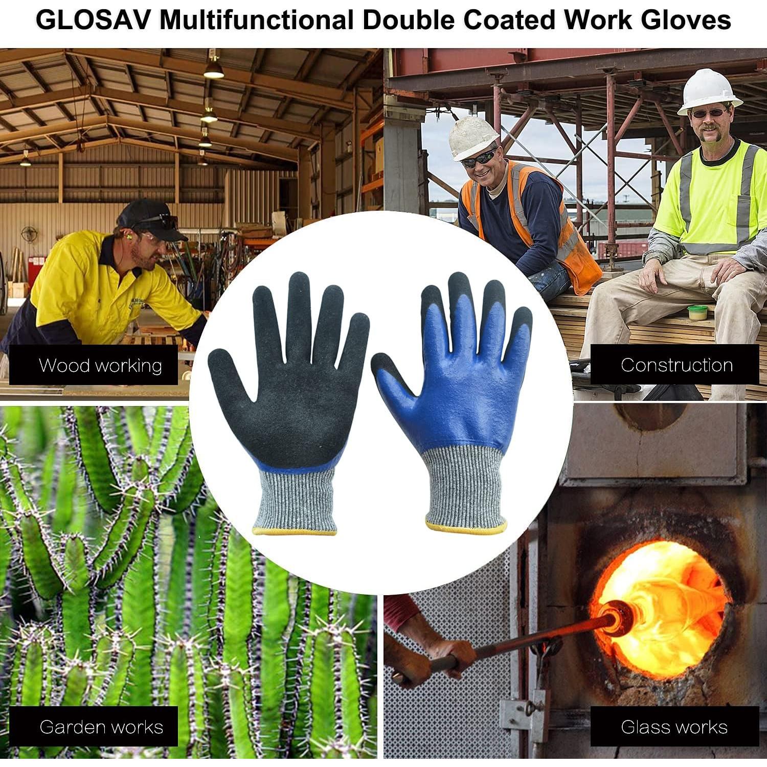 Guantes de Jardinería GLOSAV Medianos Nitrilo Antideslizantes