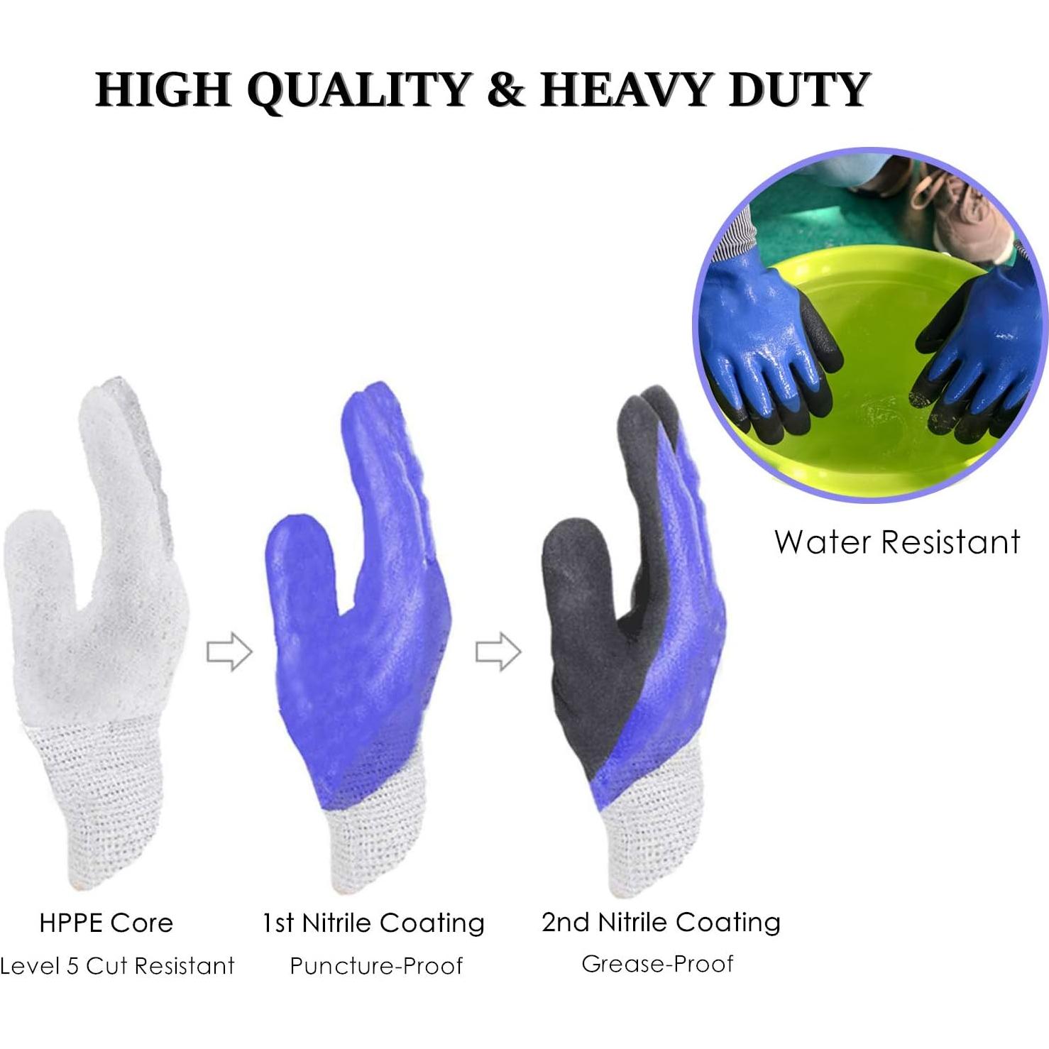 Guantes de Jardinería GLOSAV Medianos Nitrilo Antideslizantes