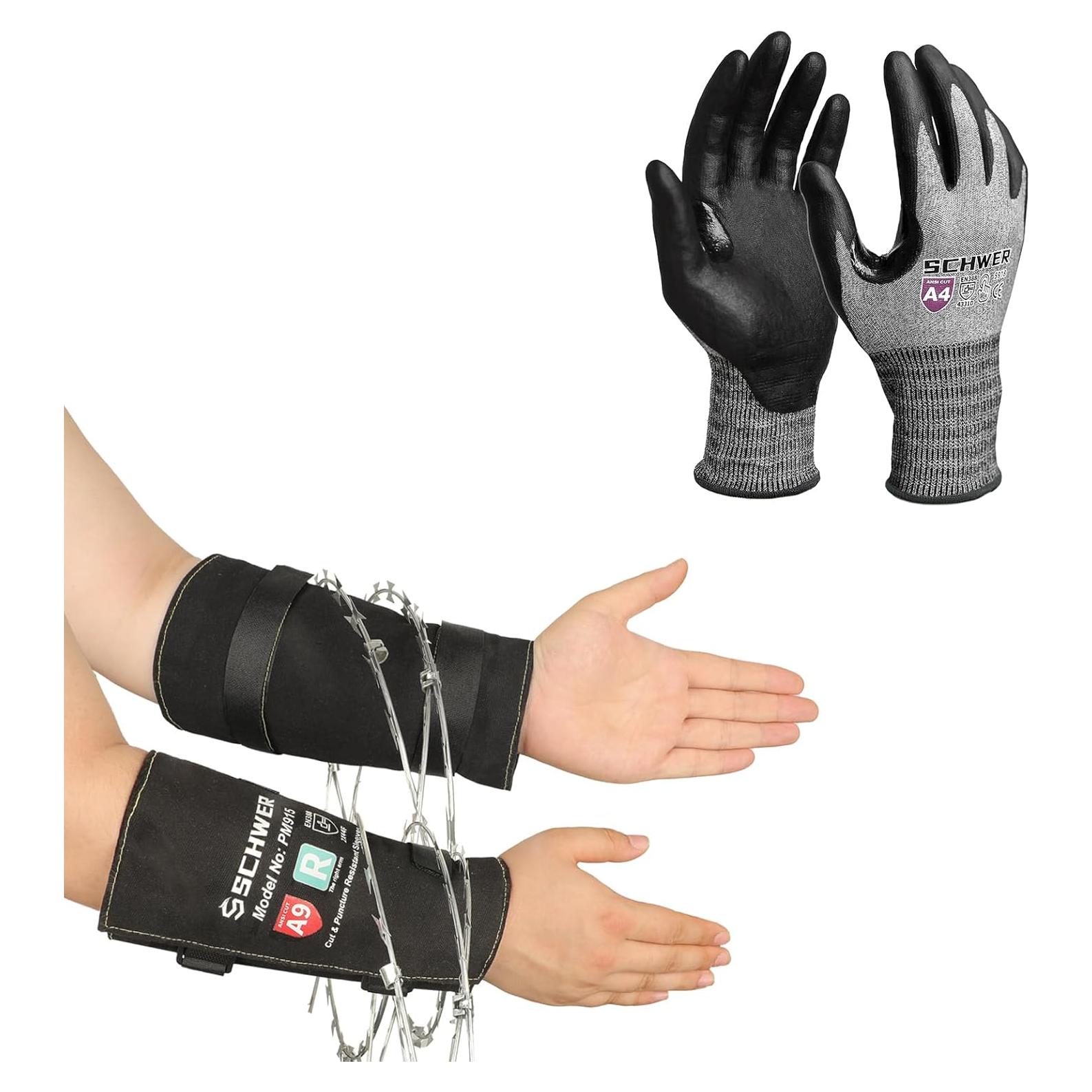 Guantes de Trabajo Schwer AIR-SKIN M + Mangas ANSI A9 Nivel 5