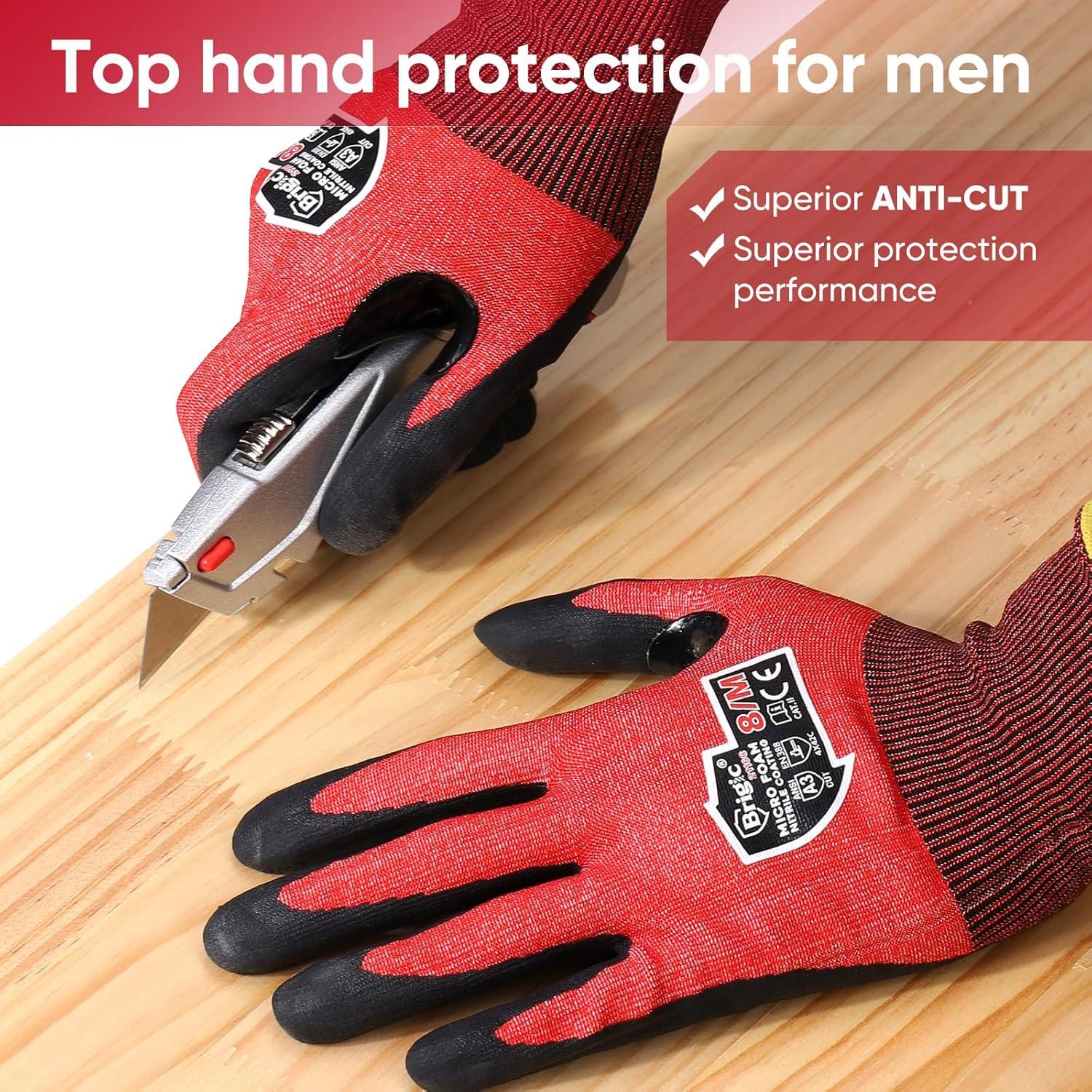 Guantes resistentes a cortes Level 3 Micro Foam Nitrilo Rojo