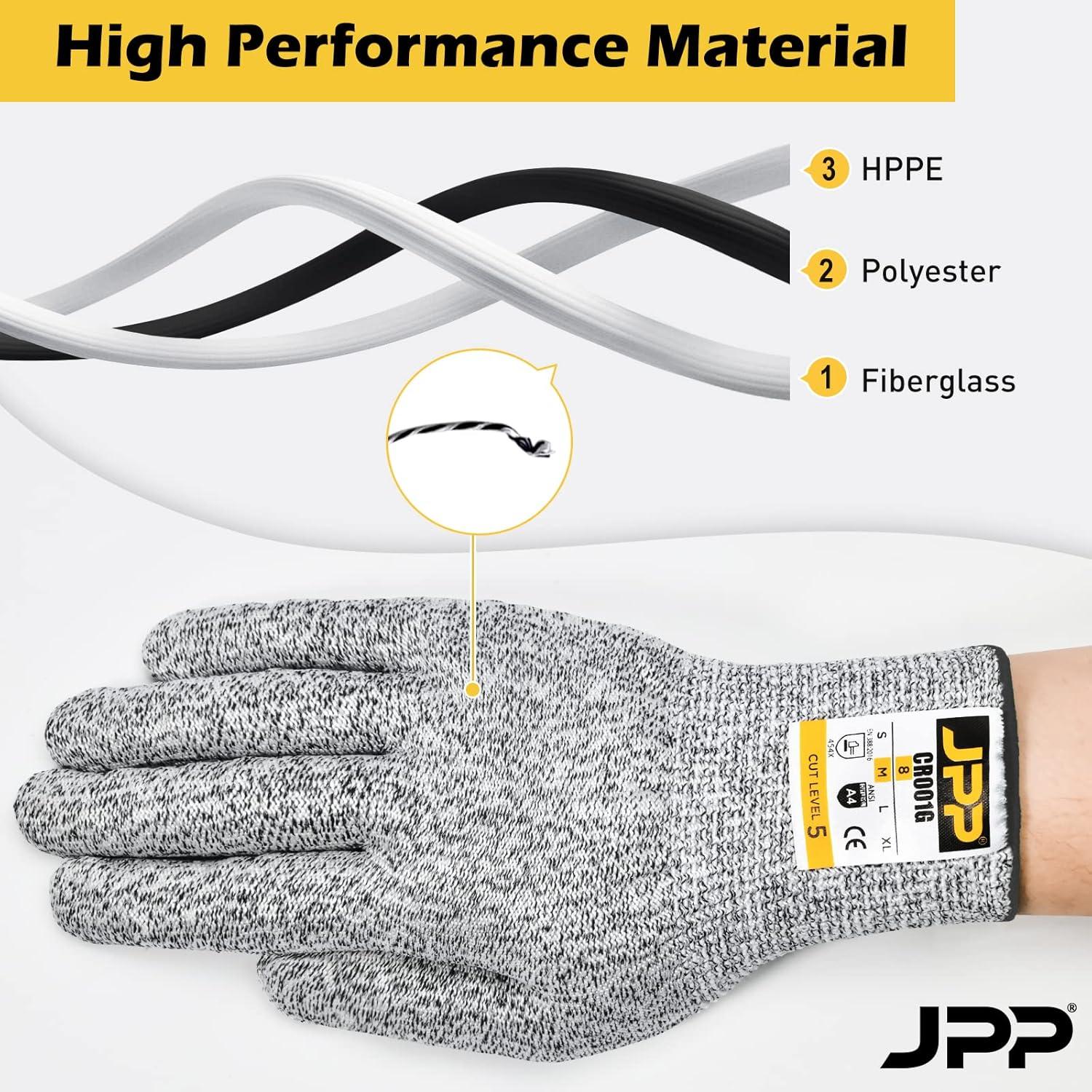 Guantes JPP Resistentes a Cortes CE Nivel 5 - Talla X-Large