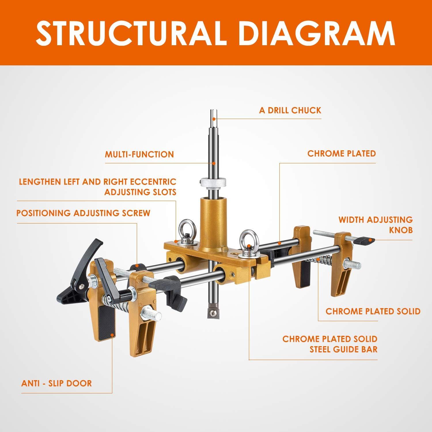 Kit de Instalación de Cerraduras Luckyway con 3 Cortadores M10