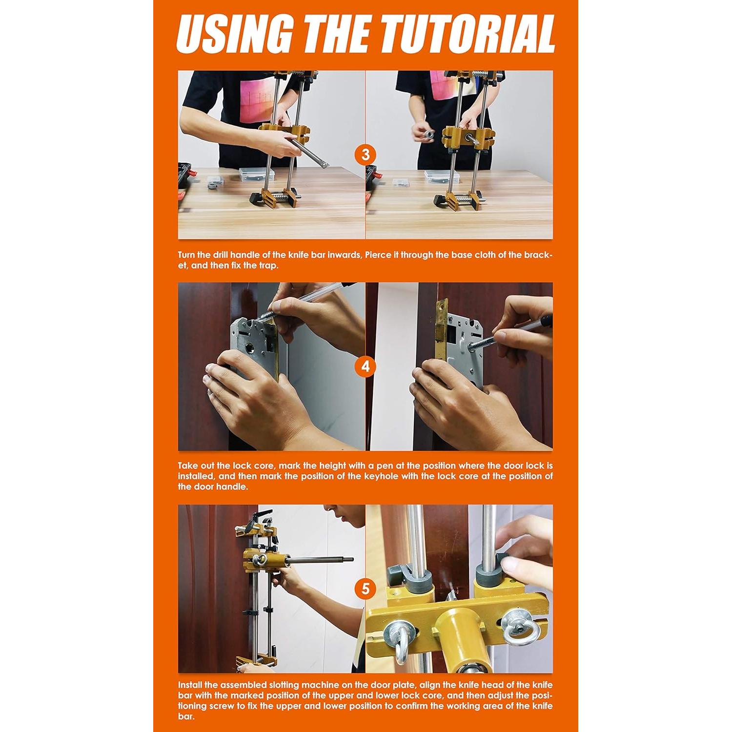 Kit de Instalación de Cerraduras Luckyway con 3 Cortadores M10