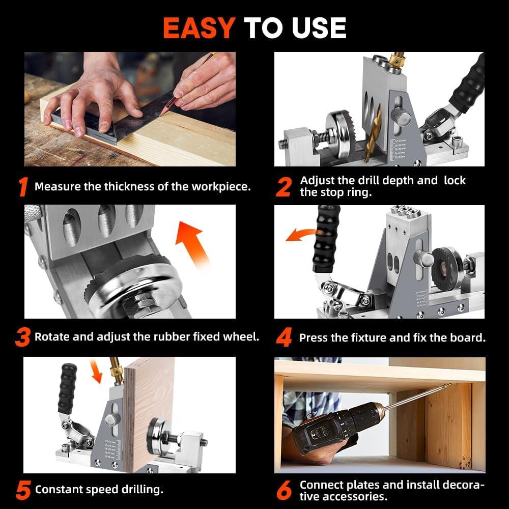 Plantilla de Agujero de Bolsillo Xincere Ajustable Plateada