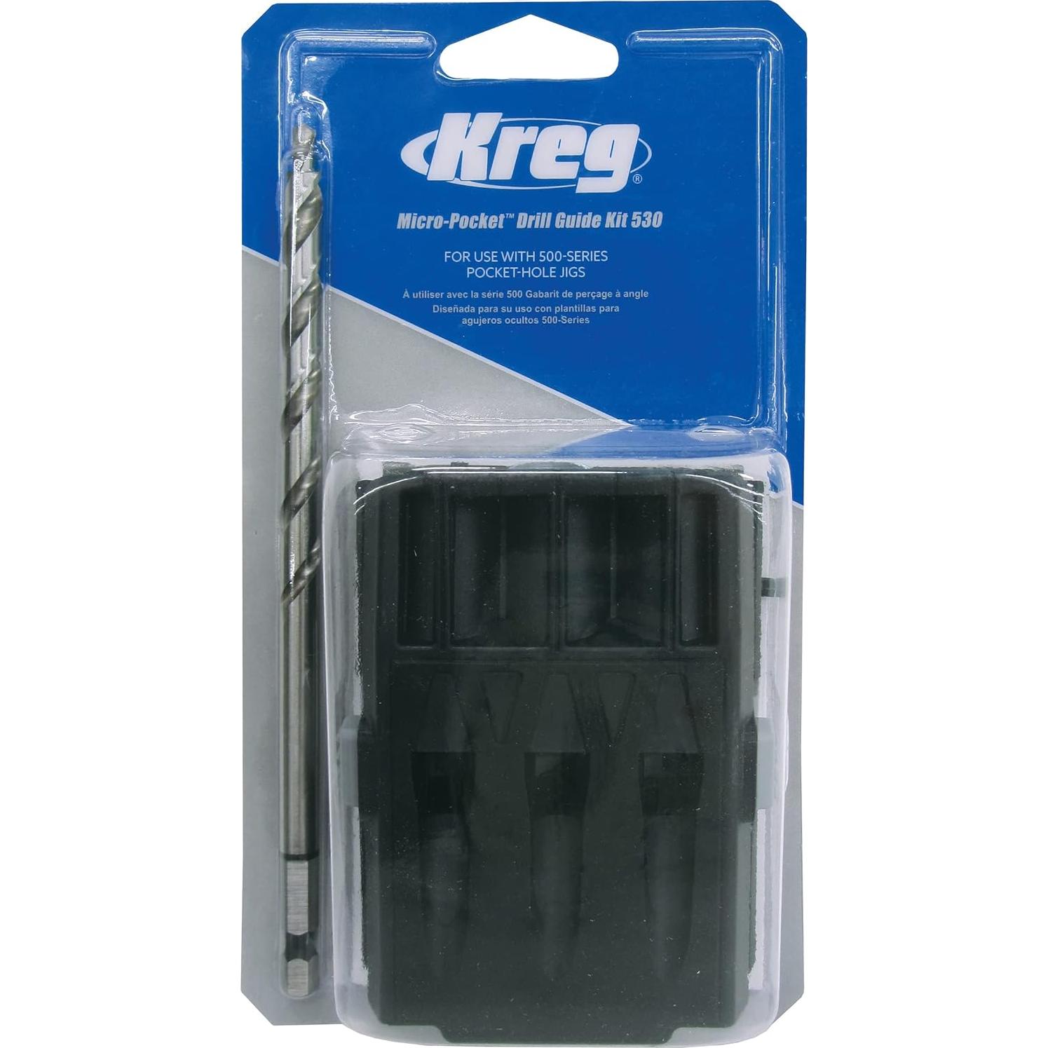 Kit de Guía de Taladro Micro Kreg KPHA530 para Agujeros de Bolsillo