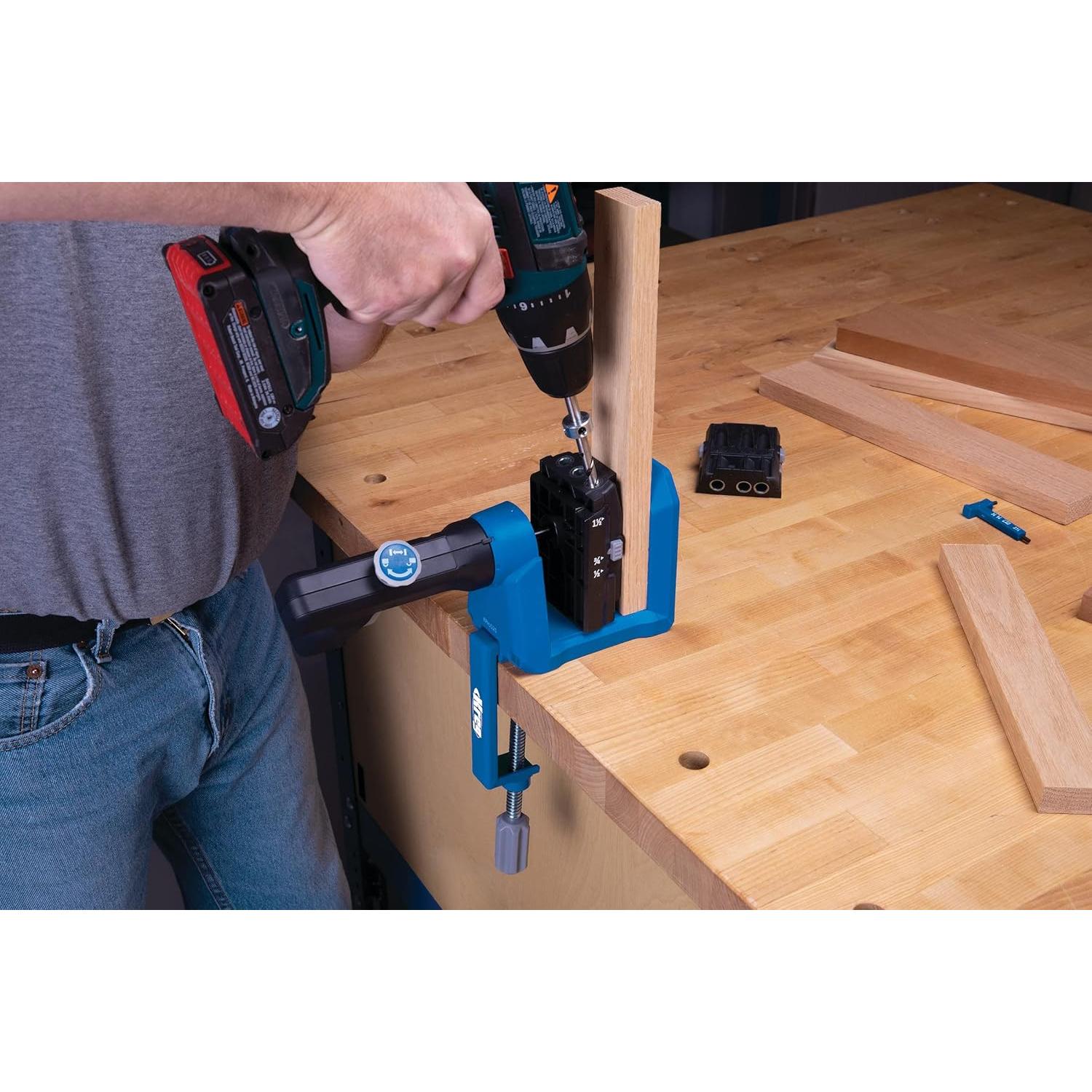 Kit de Guía de Taladro Micro Kreg KPHA530 para Agujeros de Bolsillo