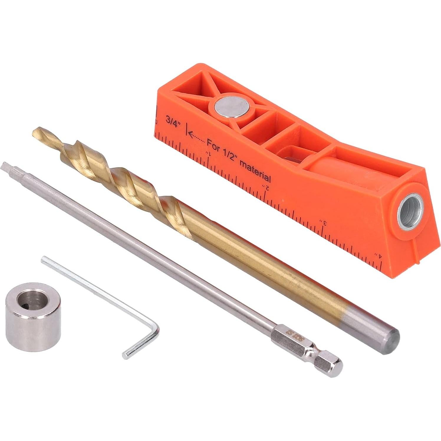 Kit de Plantilla de Agujeros de Pocket Hilitand 2 en 1 Metal