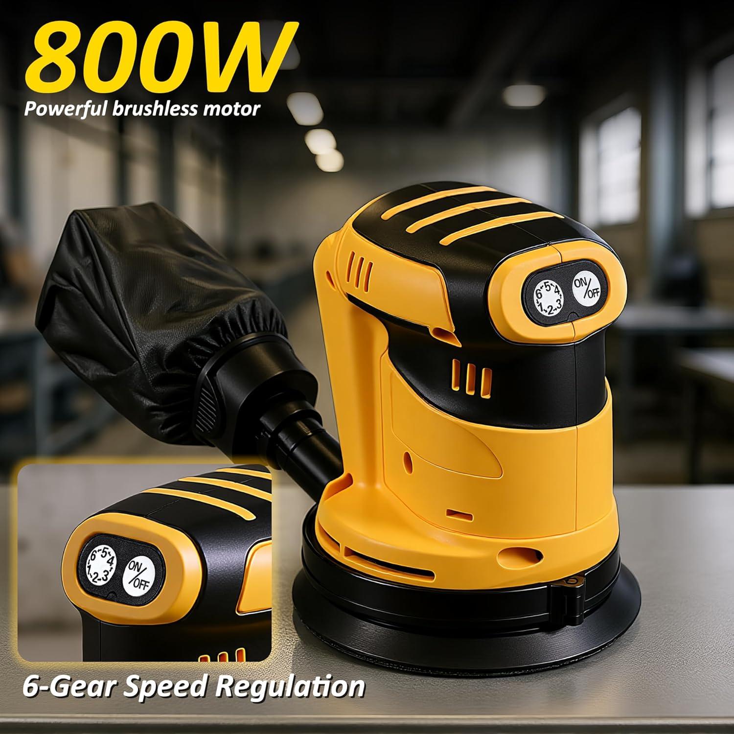 Lijadora Orbital Inalámbrica SQFOR 800W 25,000RPM 5"