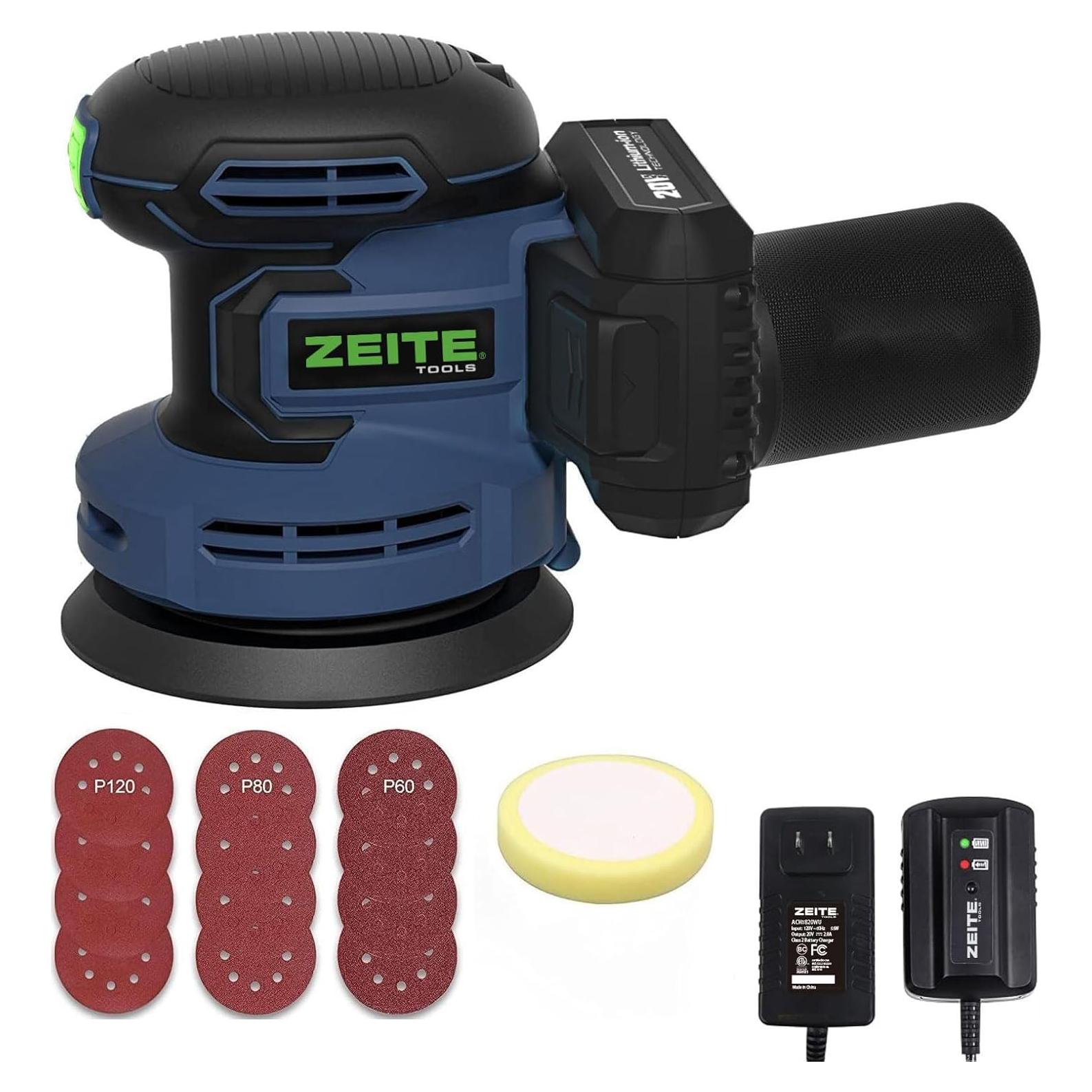 Lijadora Orbital Inalámbrica ZEITE 20V 5" 6 Velocidades 2.2kg