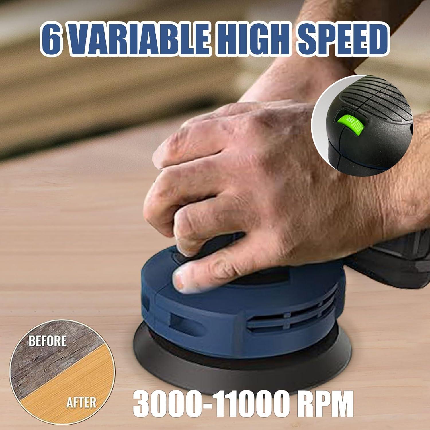 Lijadora Orbital Inalámbrica ZEITE 20V 5" 6 Velocidades 2.2kg