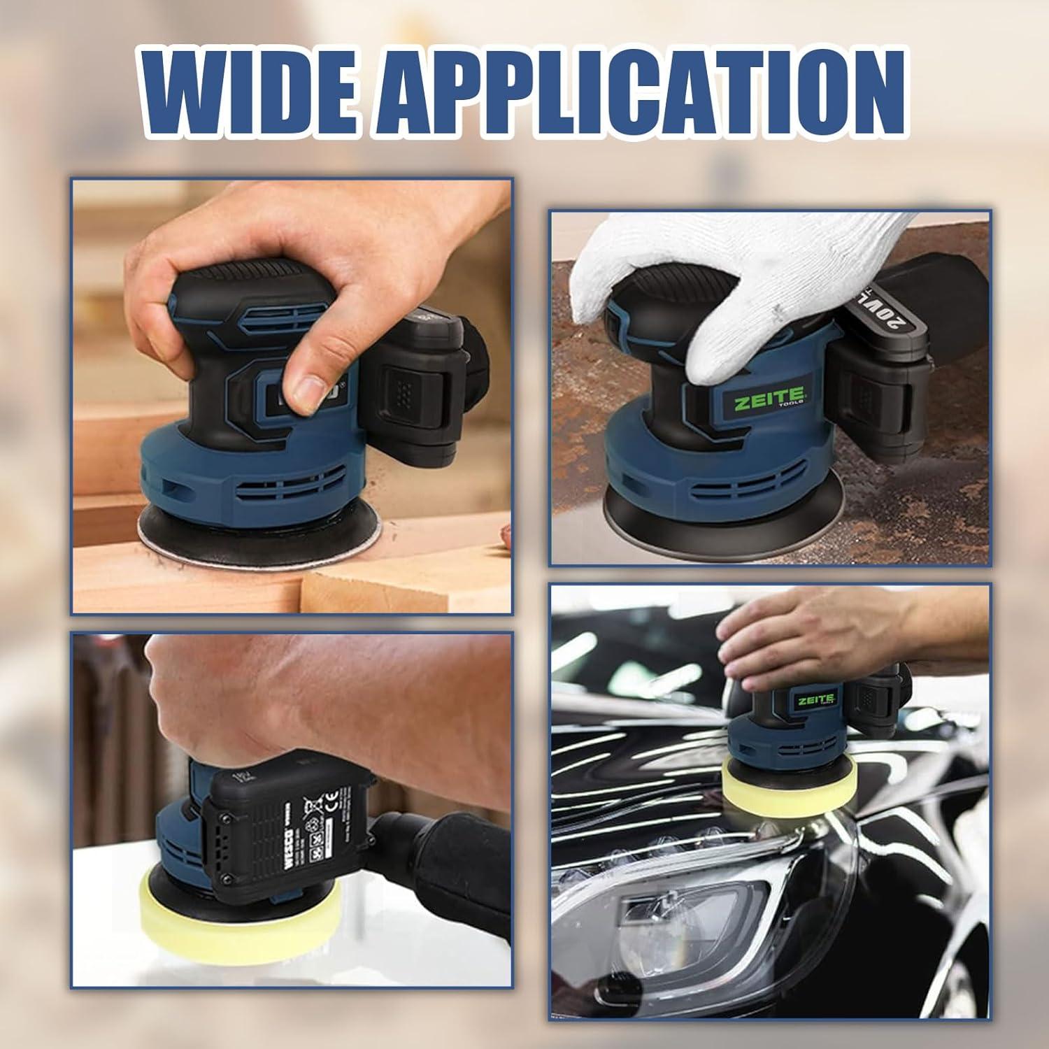 Lijadora Orbital Inalámbrica ZEITE 20V 5" 6 Velocidades 2.2kg