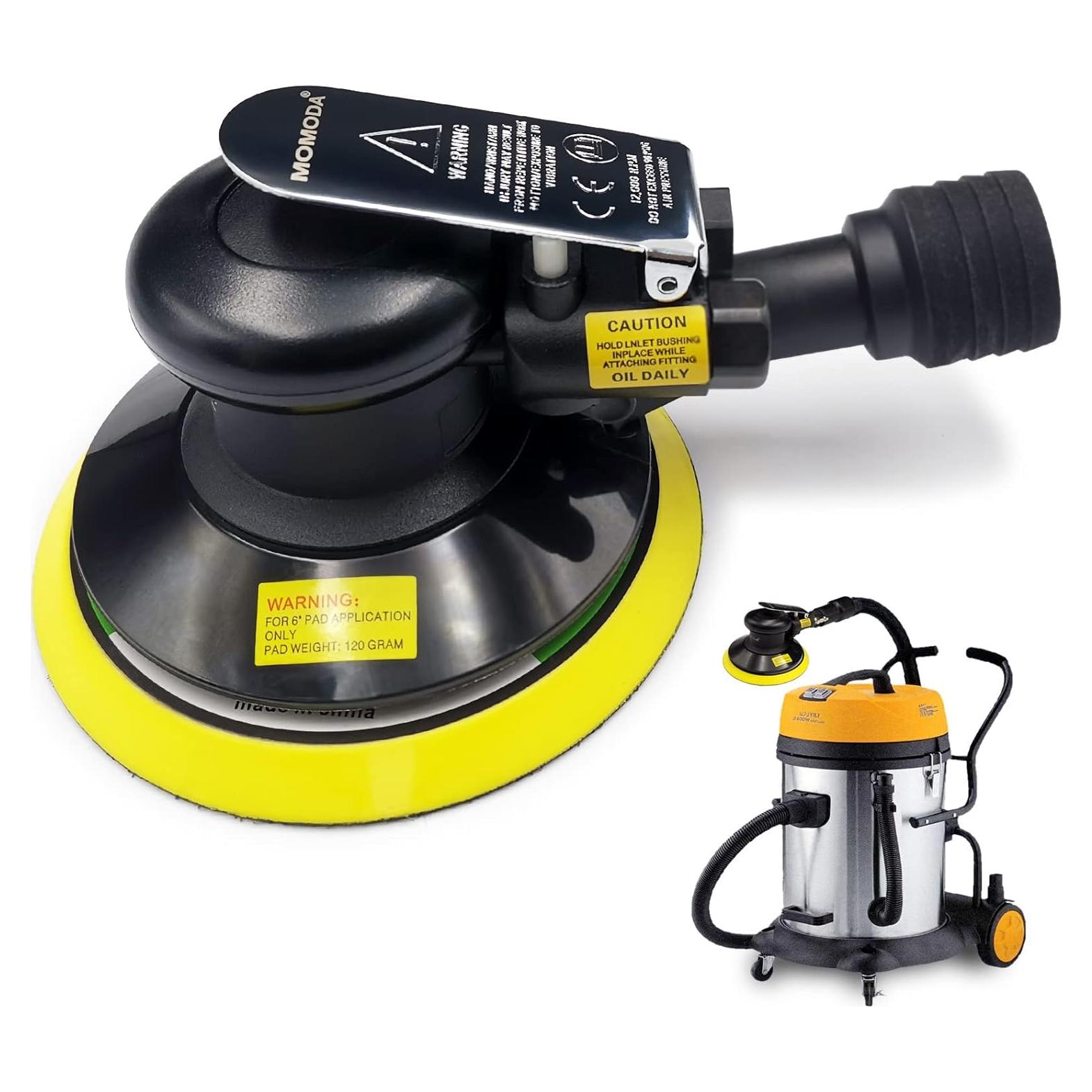 Lijadora Orbital Neumática MOMODA 6" Profesional con Conector