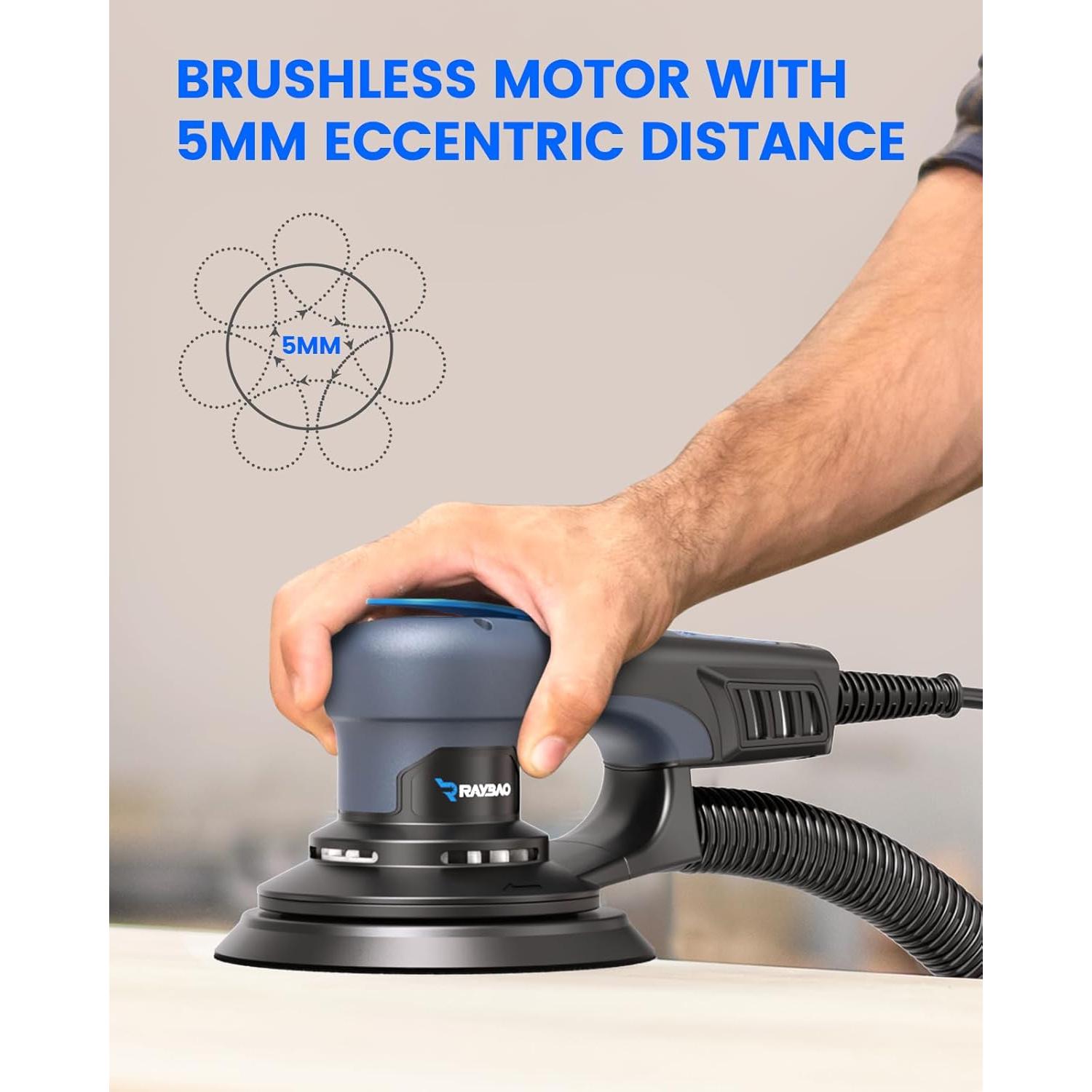 Lijadora Orbital RAYBAO 350W 6 Velocidades 15.24cm