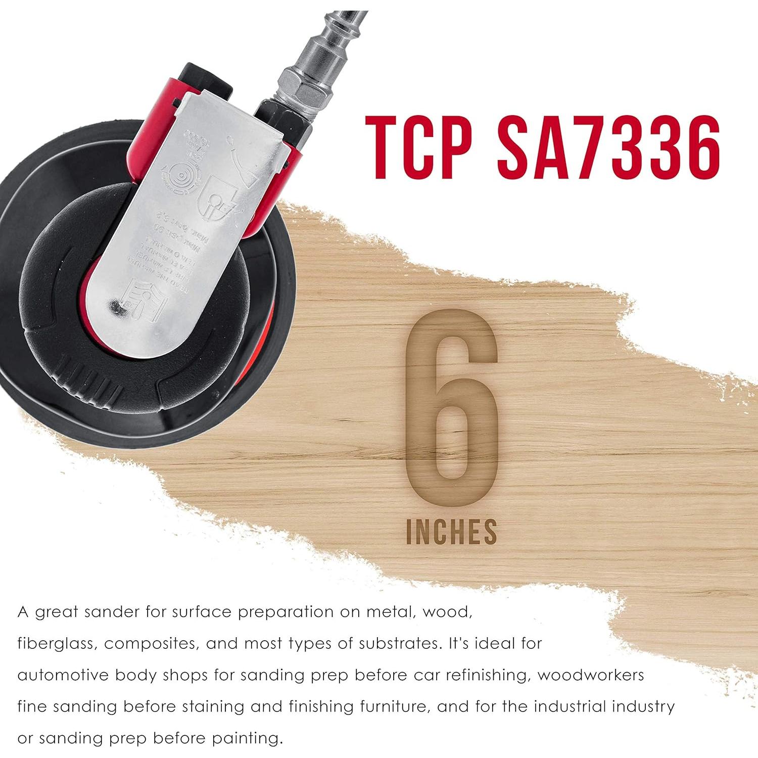 Lijadora de Palma Neumática TCP Global 6" Doble Acción