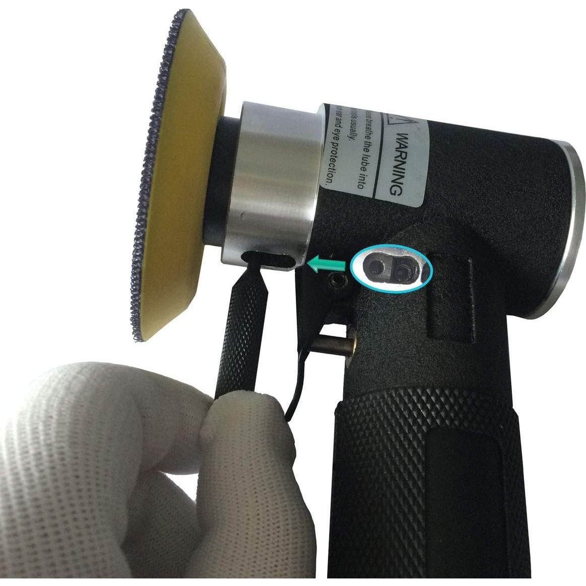 Lijadora de aire orbital PROSHI 2" y 3" con accesorios