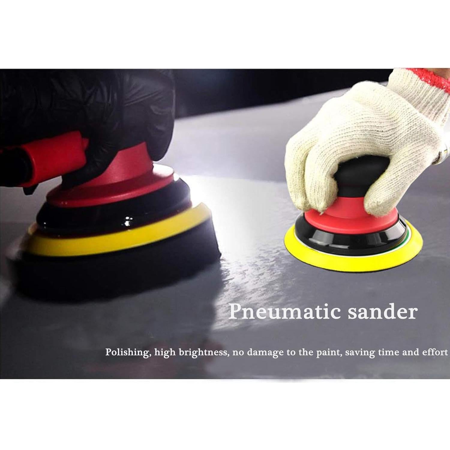 Lijadora Orbital Neumática Asabocai 12.7 cm Doble Acción