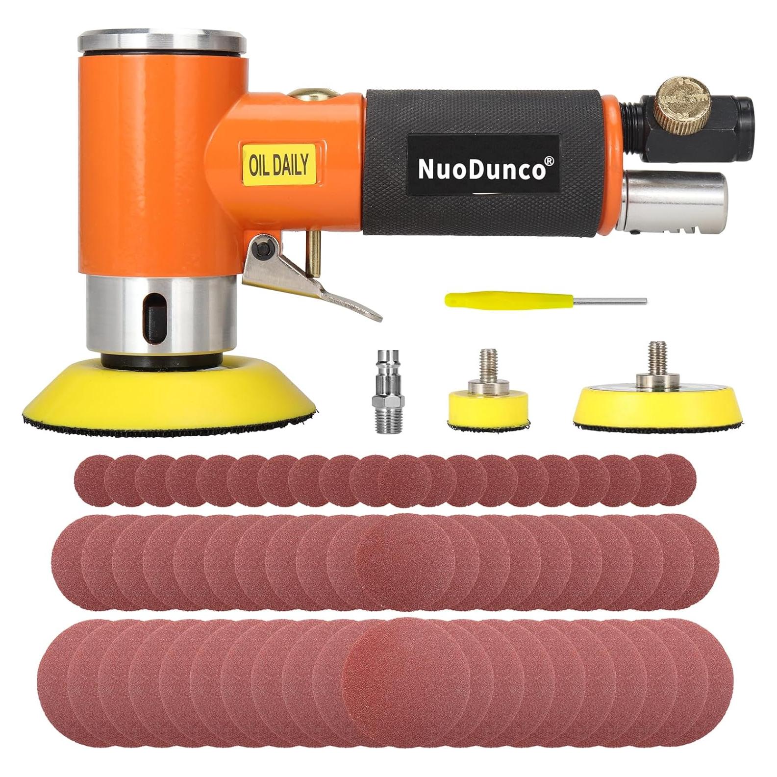 Lijadora Orbital Neumática NuoDunco 1-3" con 60 Discos