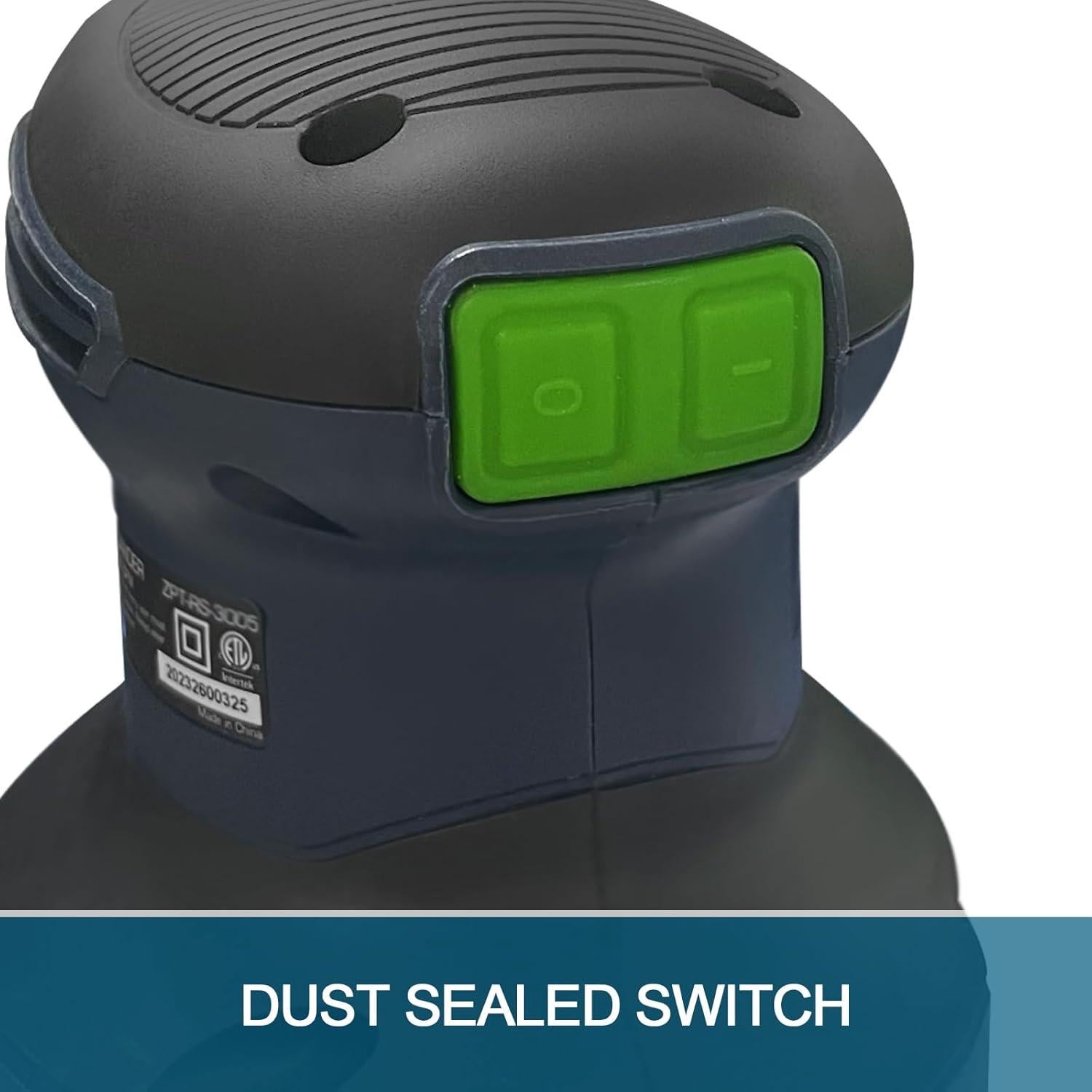 Lijadora Orbital Eléctrica Zeite 3.0A 12000 OPM 5" con Accesorios