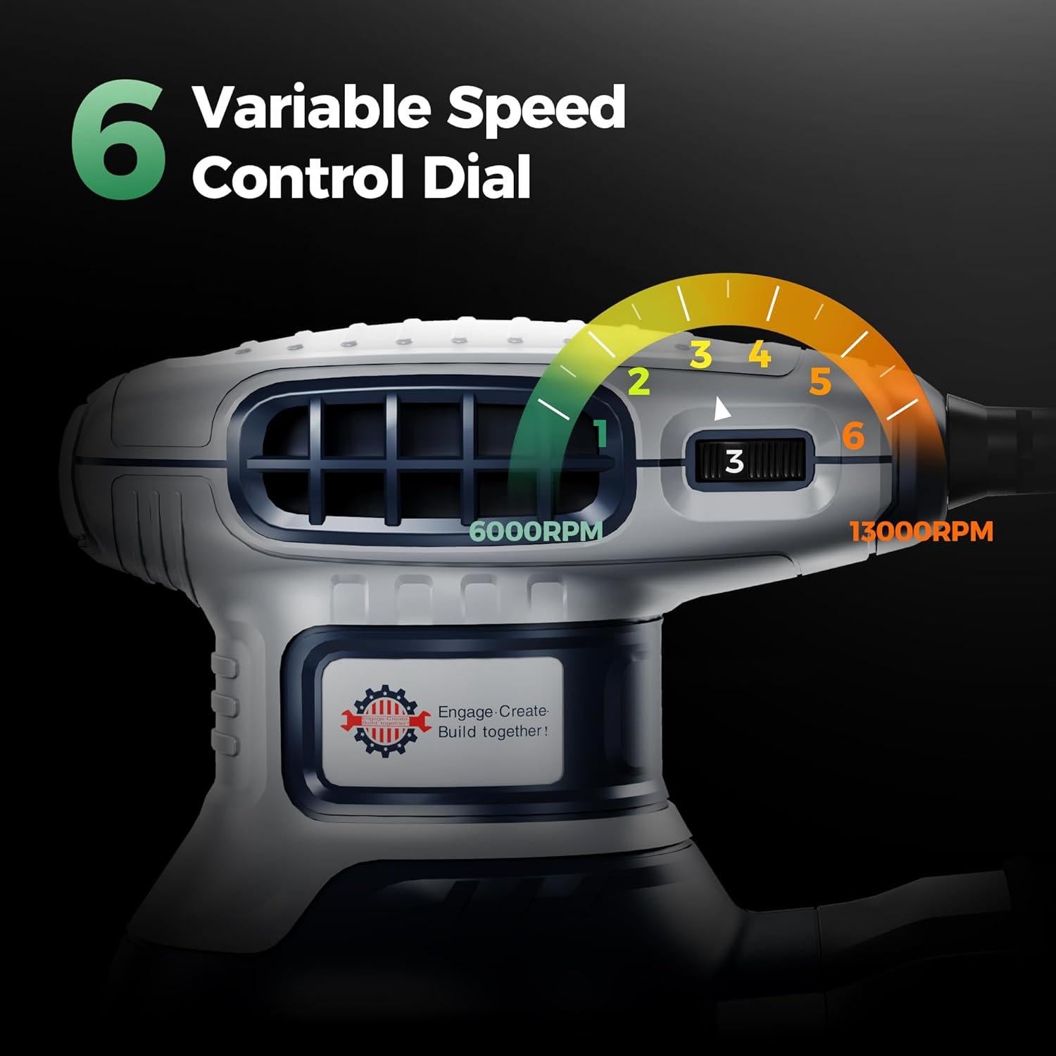 Lijadora Orbital TurboVolt TL-OS001 5" 3A 13000RPM con Freno