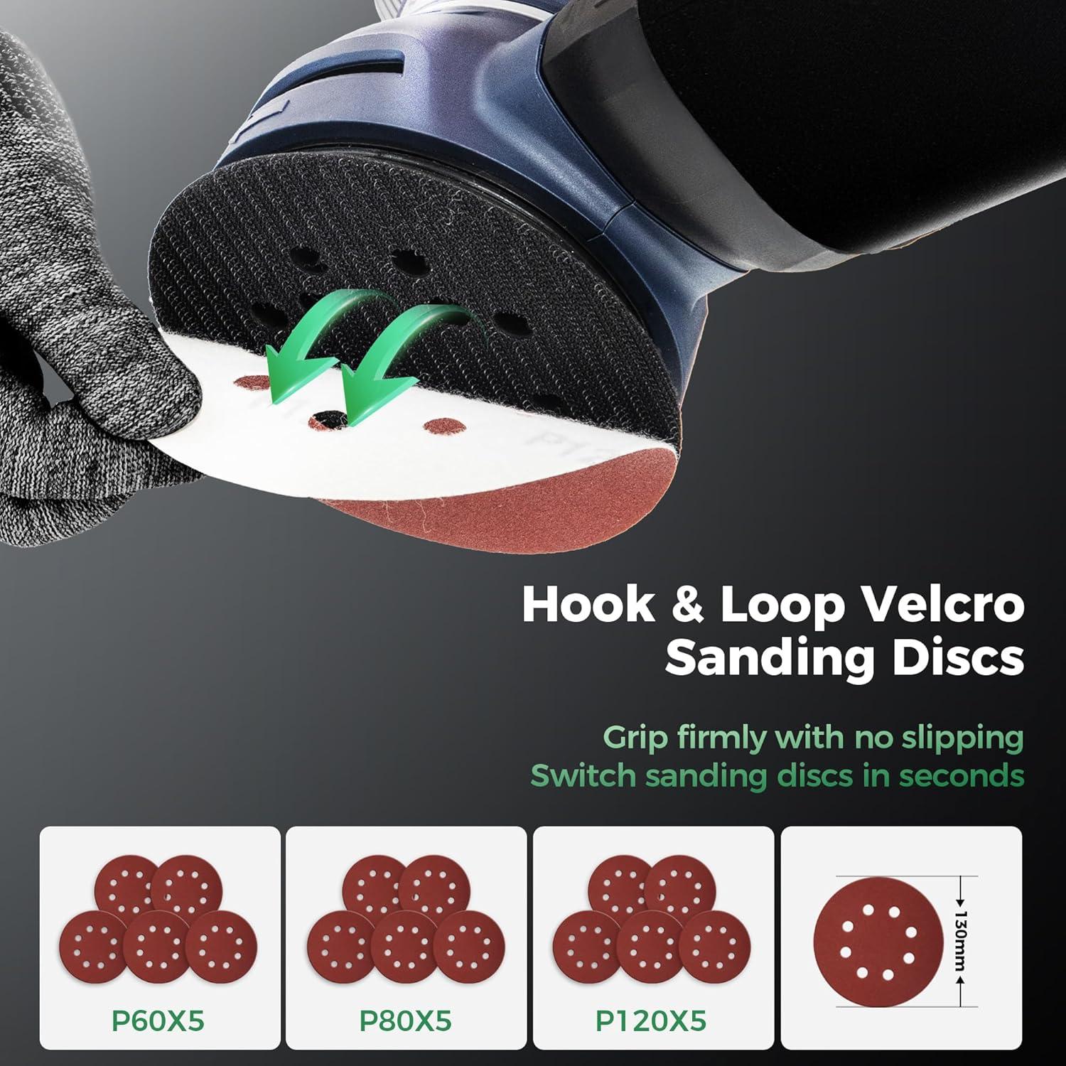 Lijadora Orbital TurboVolt TL-OS001 5" 3A 13000RPM con Freno