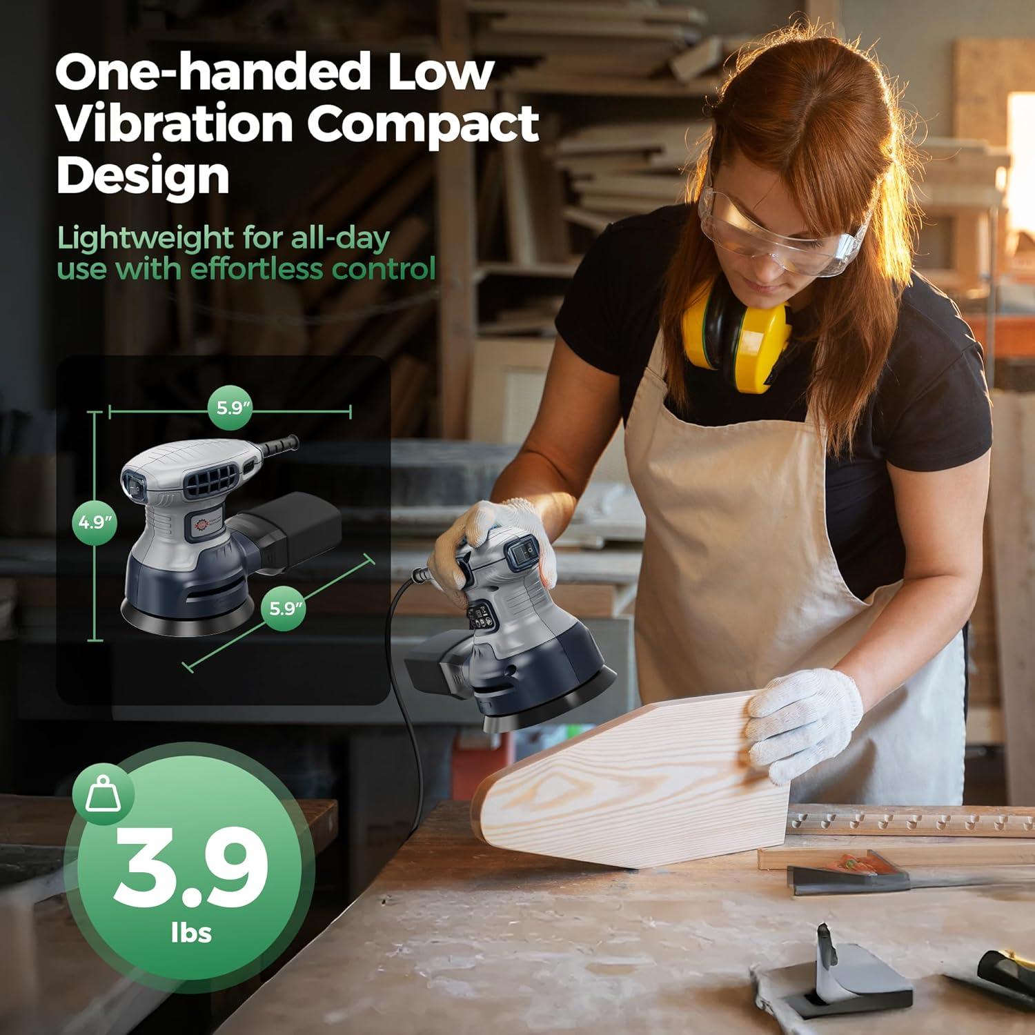 Lijadora Orbital TurboVolt TL-OS001 5" 3A 13000RPM con Freno