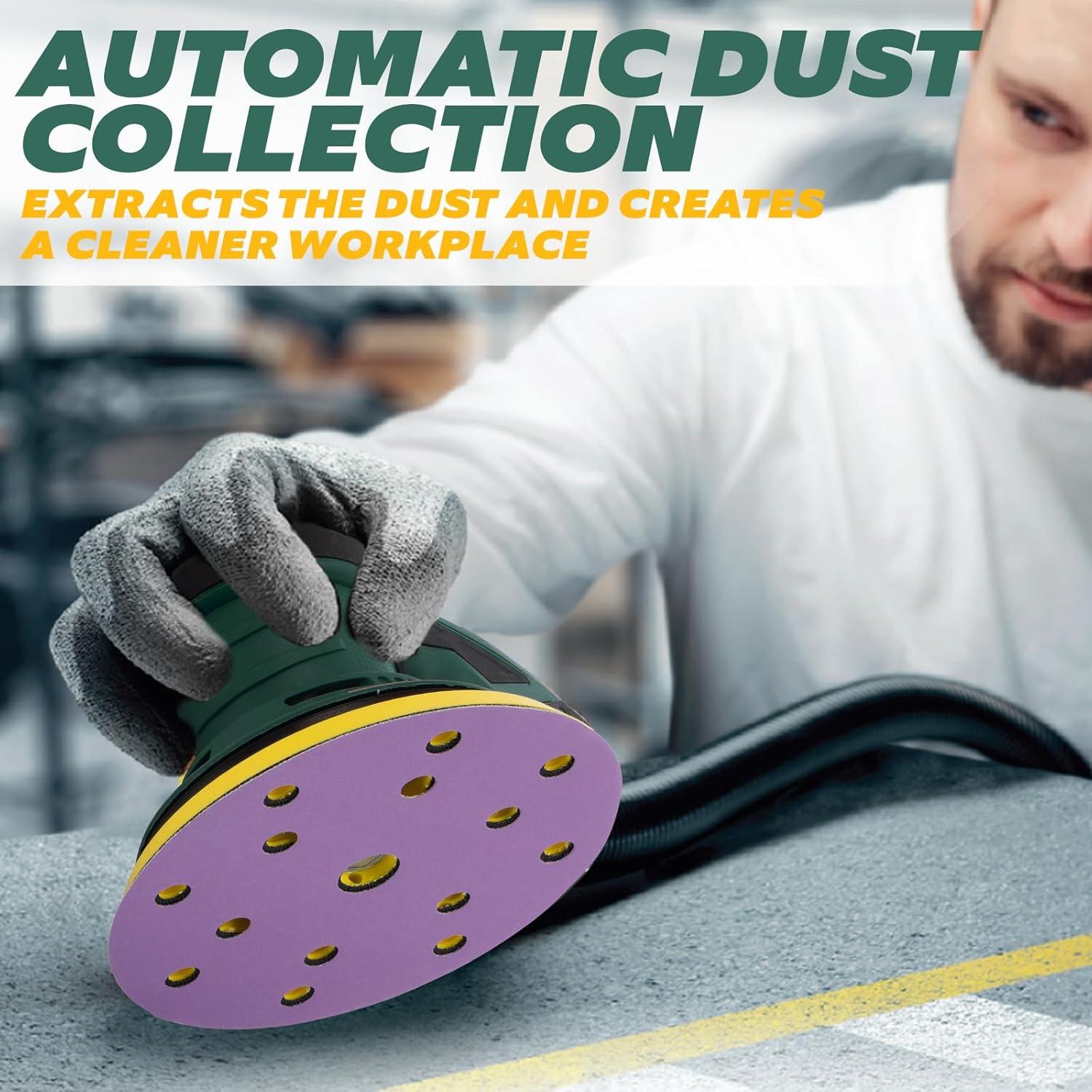 Lijadora Orbital KUIMIT 350W con Almohadillas de 5" y 6"