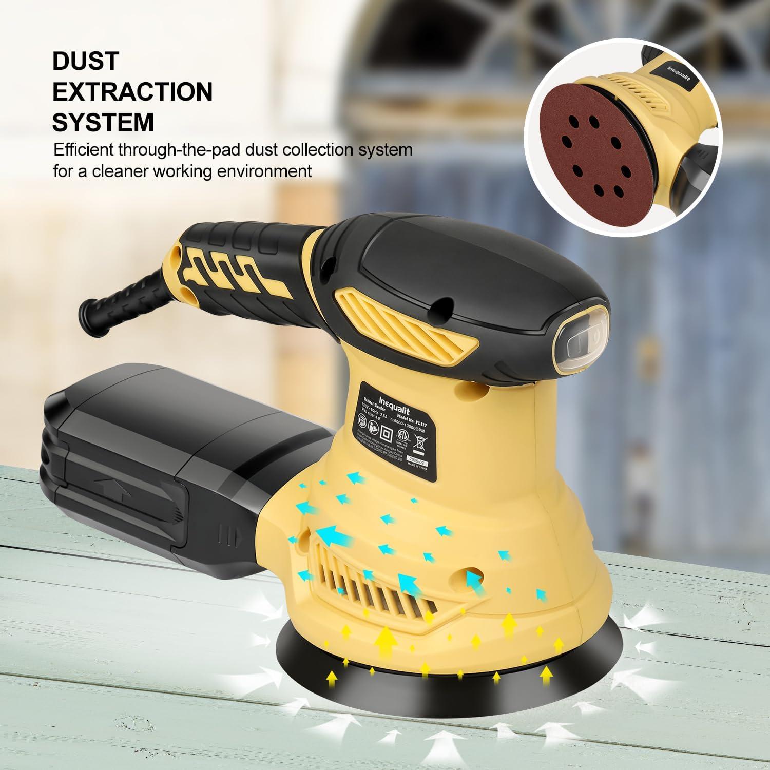 Lijadora Orbital Eléctrica Inequalit 2.5A 12.4cm 13000 RPM