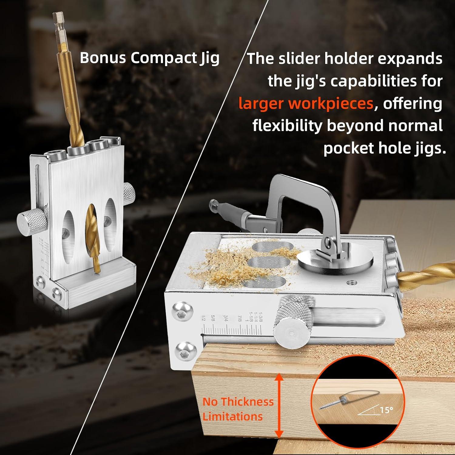 Jig de Agujeros de Pocket Xincere PHJ02 con Broca de Titanio