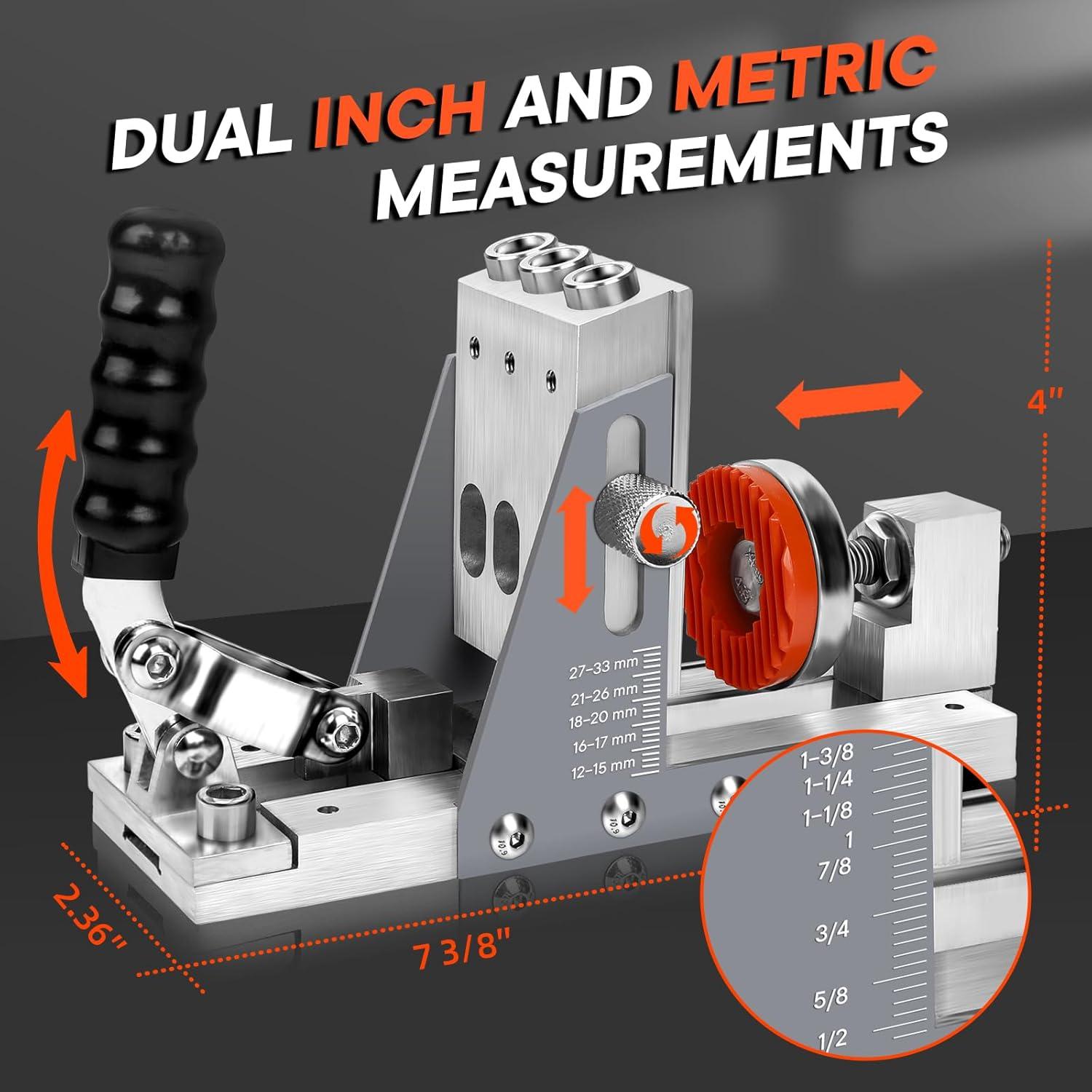 Jig de Agujeros de Pocket Xincere PHJ02 con Broca de Titanio