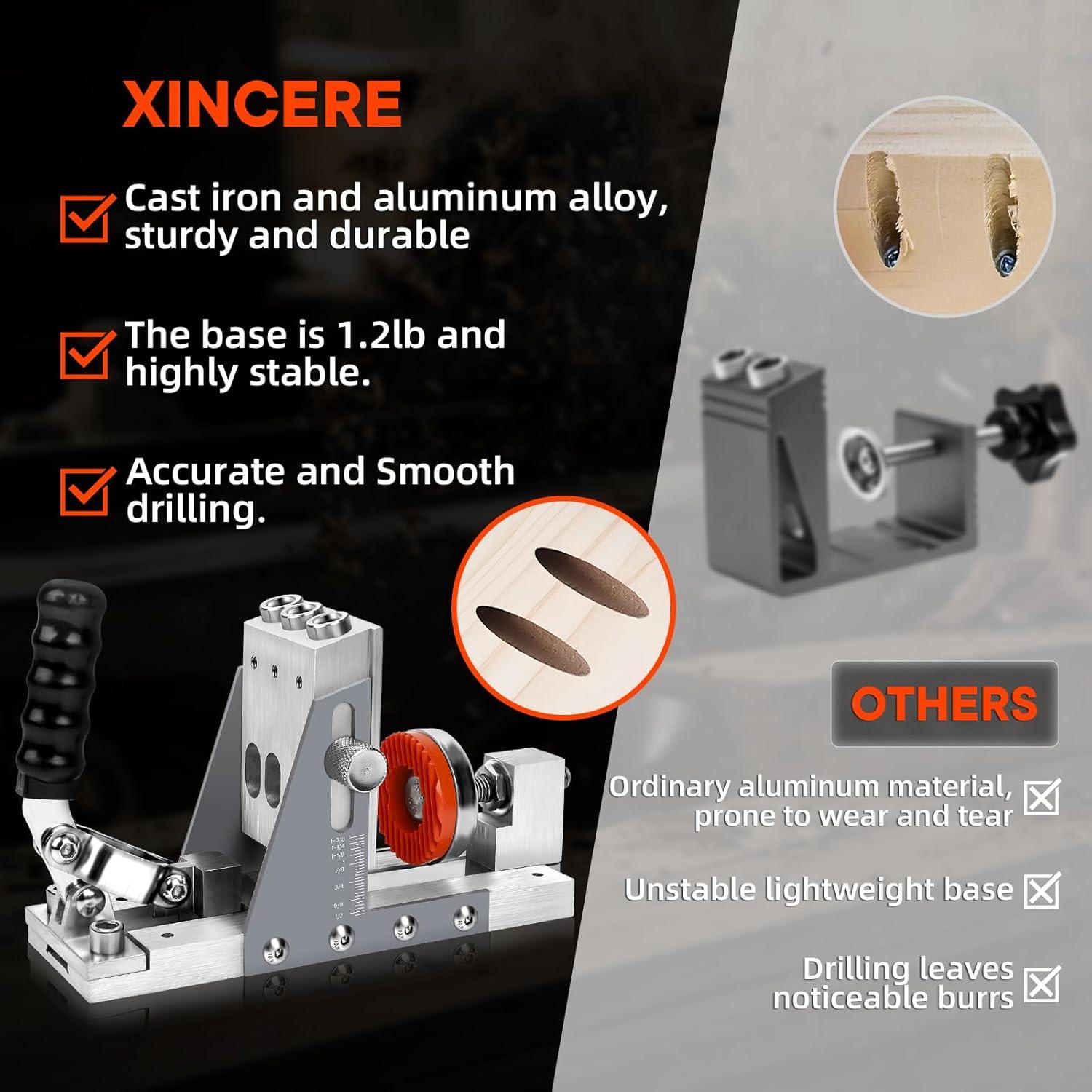 Jig de Agujeros de Pocket Xincere PHJ02 con Broca de Titanio