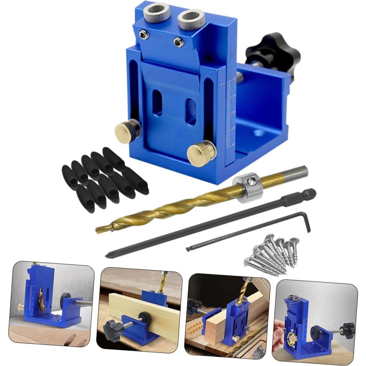 Kit de Plantilla de Agujeros de Carpintería TEHAUX 13.2x9.8cm