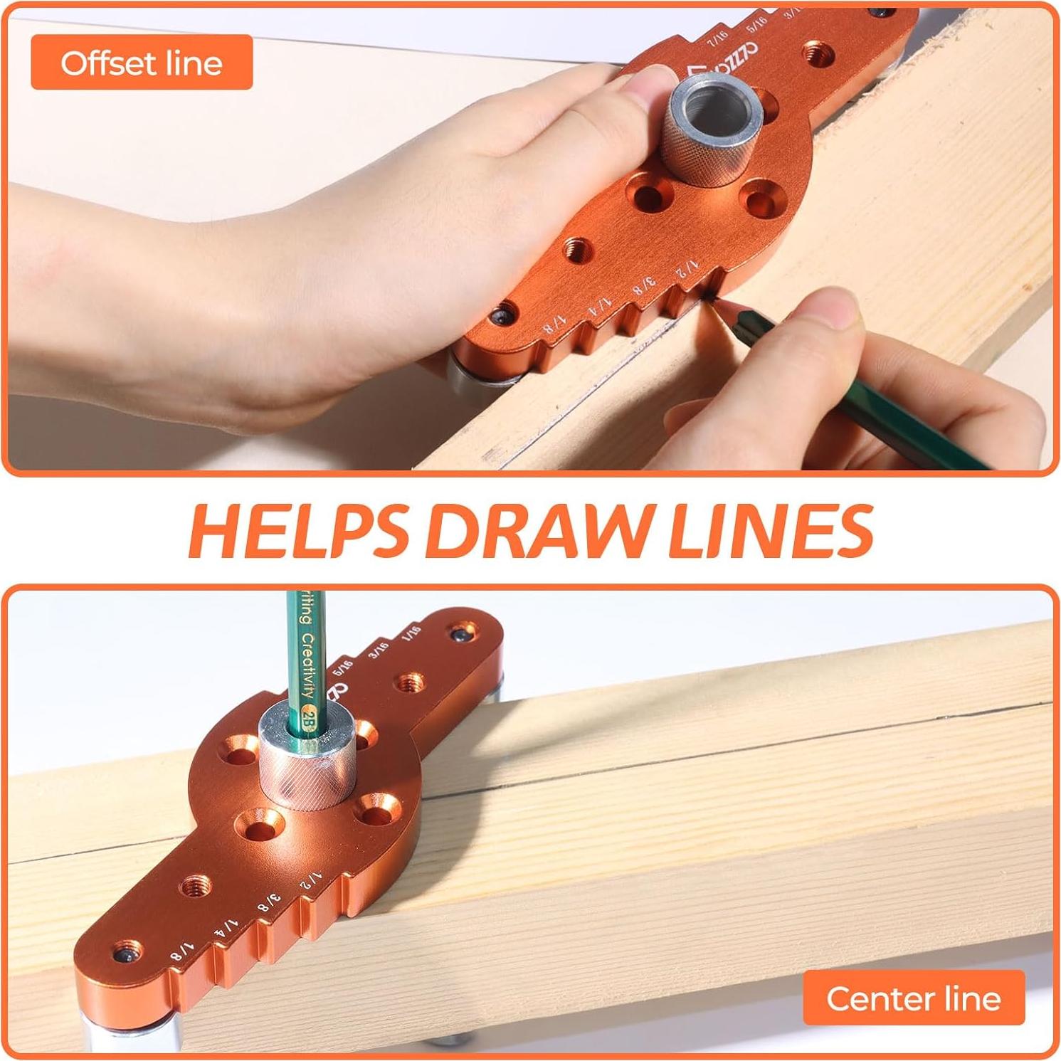 Kit Plantilla Espigas Swozzto con Brocas 6mm, 8mm, 10mm