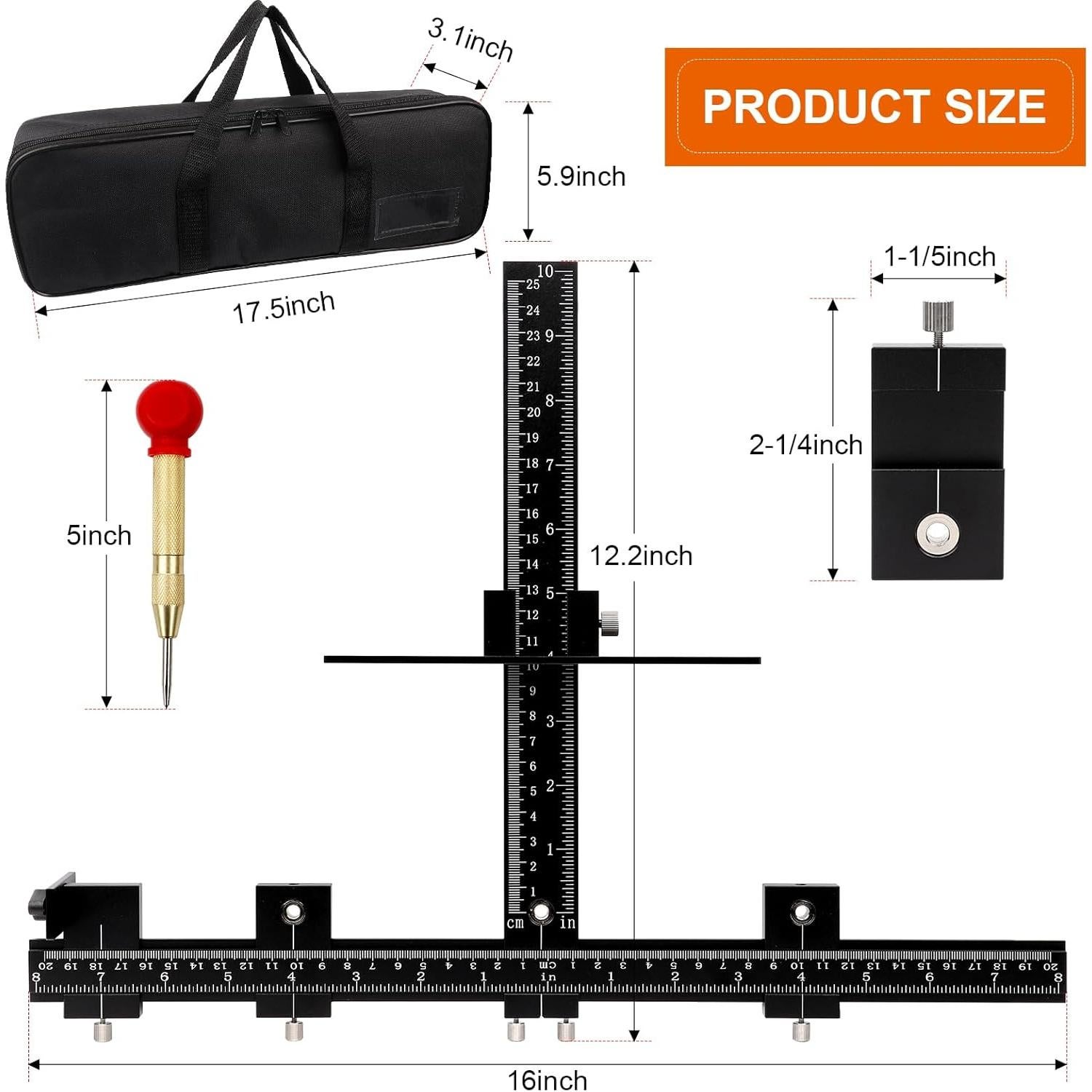 Plantilla de Perforación Ajustable GAINNEER para Gabinetes