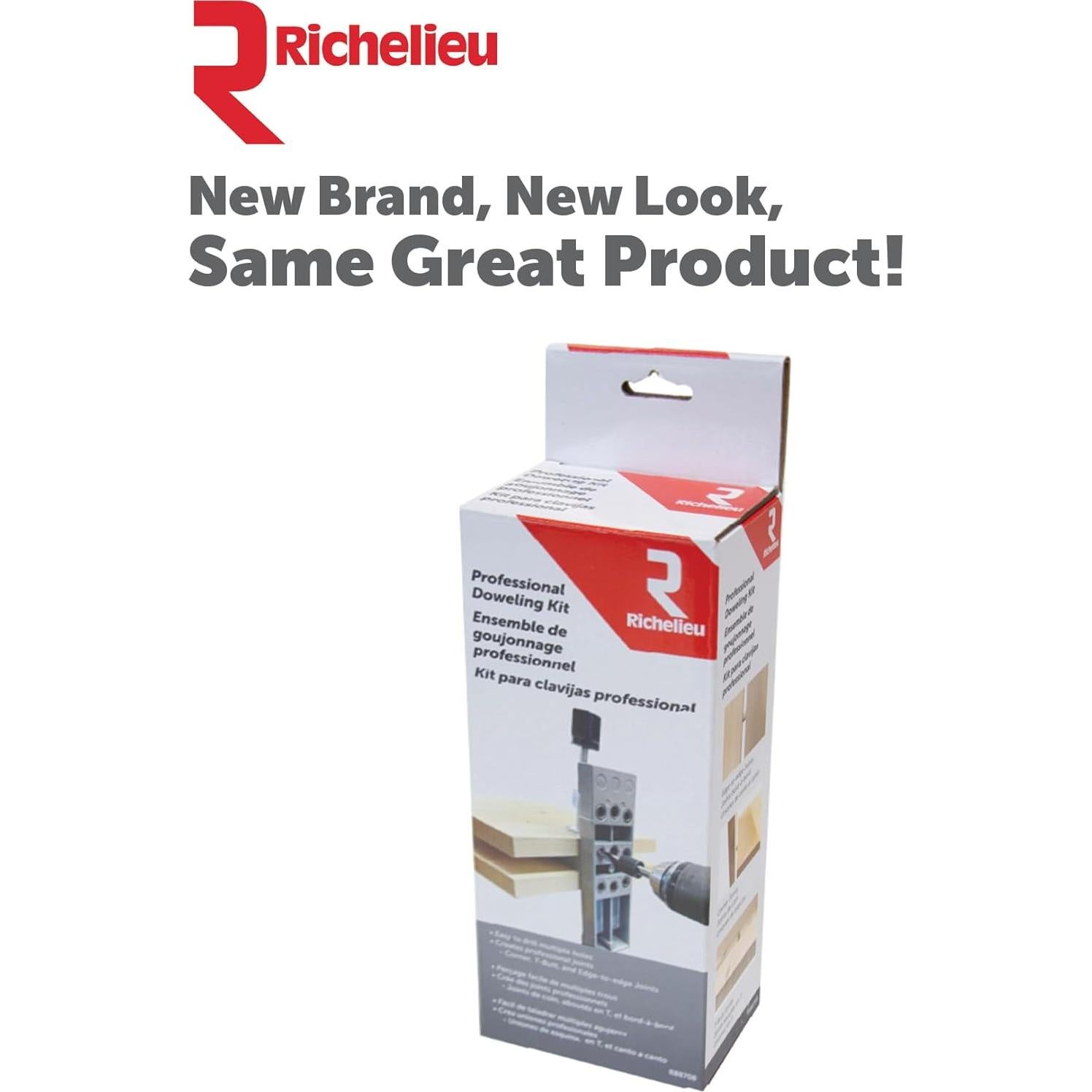 Kit Profesional de Perforación de Dowel Richelieu R88708 6-10 mm