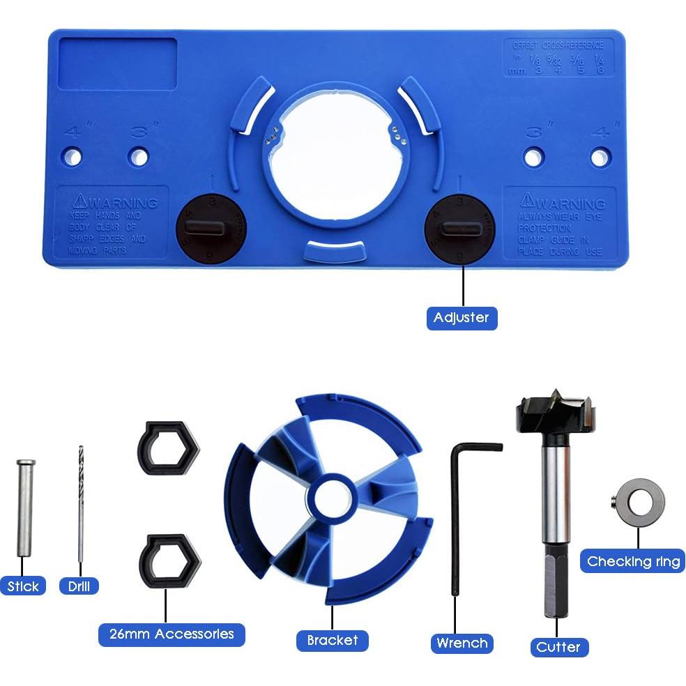 Plantilla de Bisagra Oculta SMATOLS 35mm para Carpintería