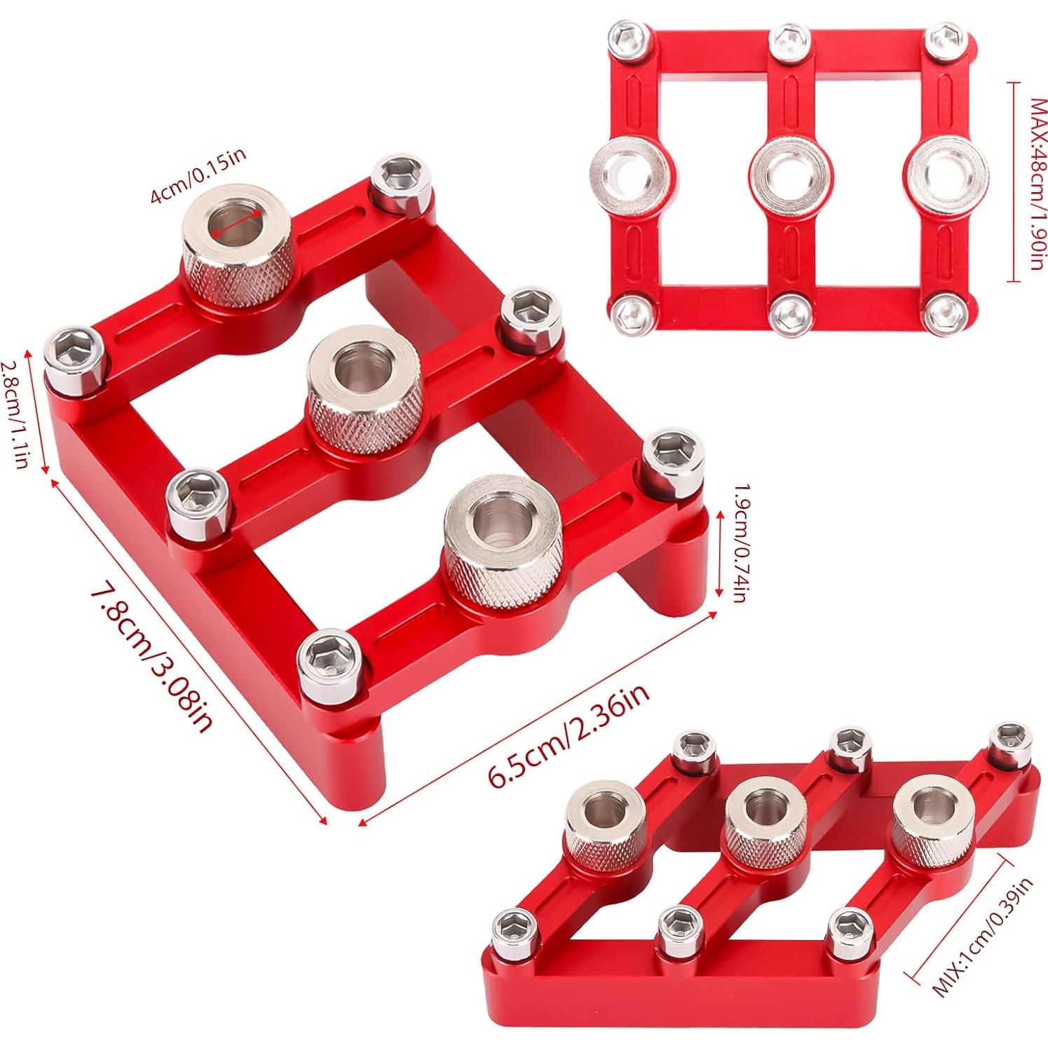 Kit de Plantilla de Dowel Autocentrante JSZYO - Aluminio, Ajustable