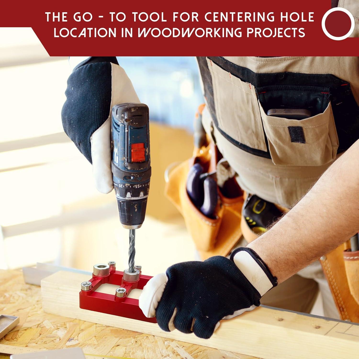 Kit de Plantilla de Dowel Autocentrante JSZYO - Aluminio, Ajustable