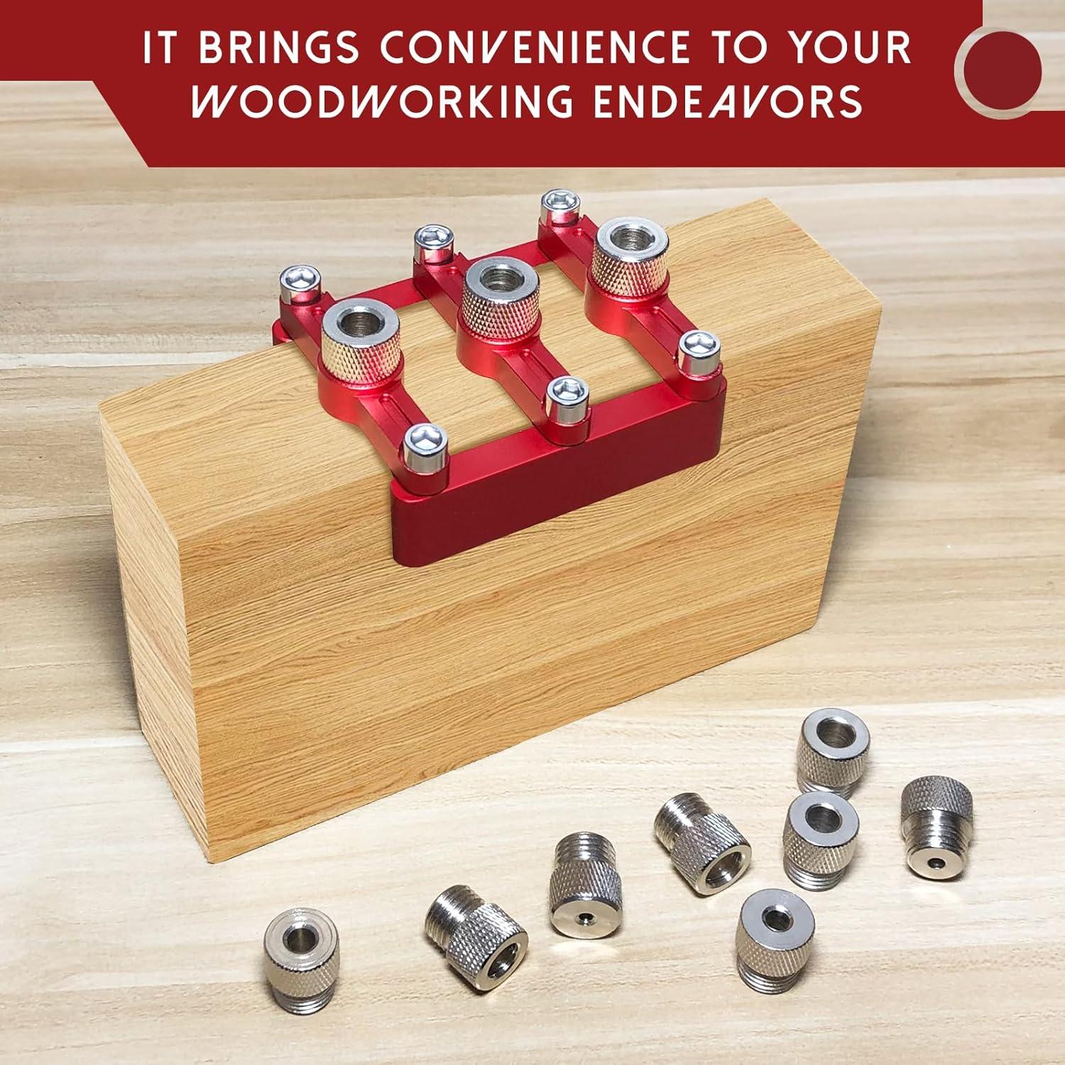 Kit de Plantilla de Dowel Autocentrante JSZYO - Aluminio, Ajustable